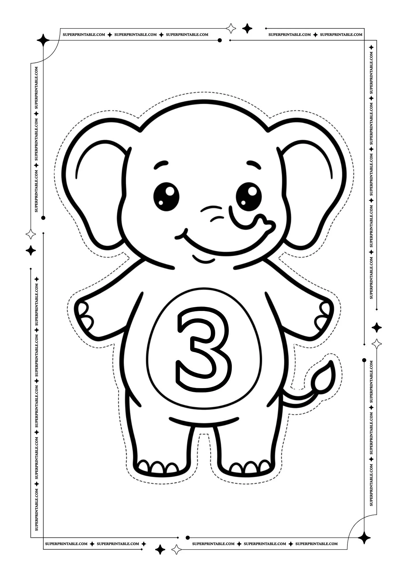 Little Elephant Classroom Coloring Activities Decoration 4