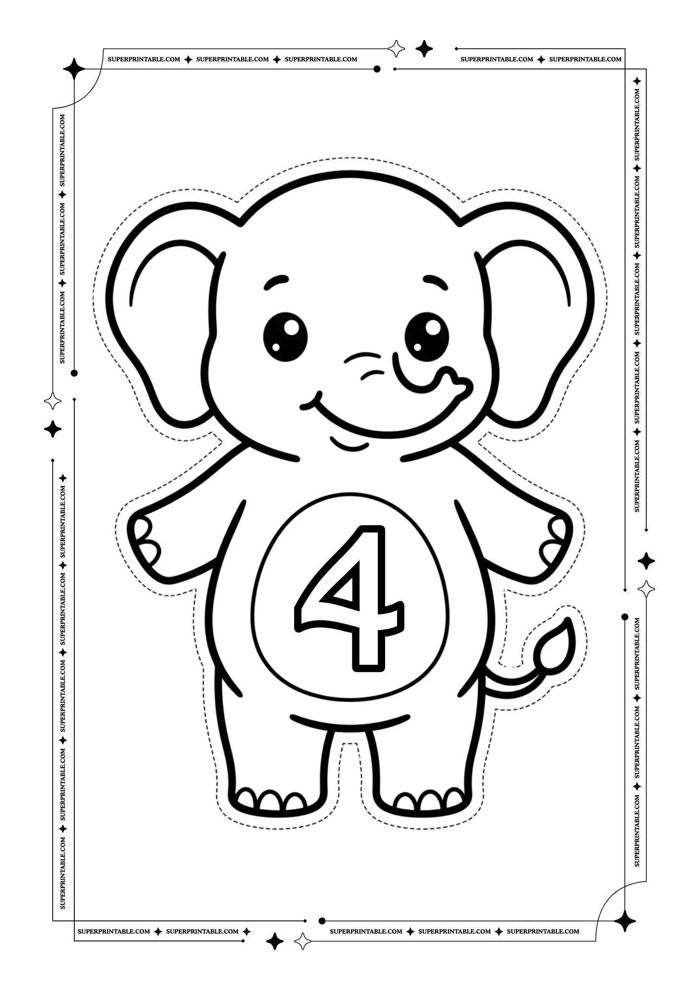 Little Elephant Classroom Coloring Activities Decoration 5