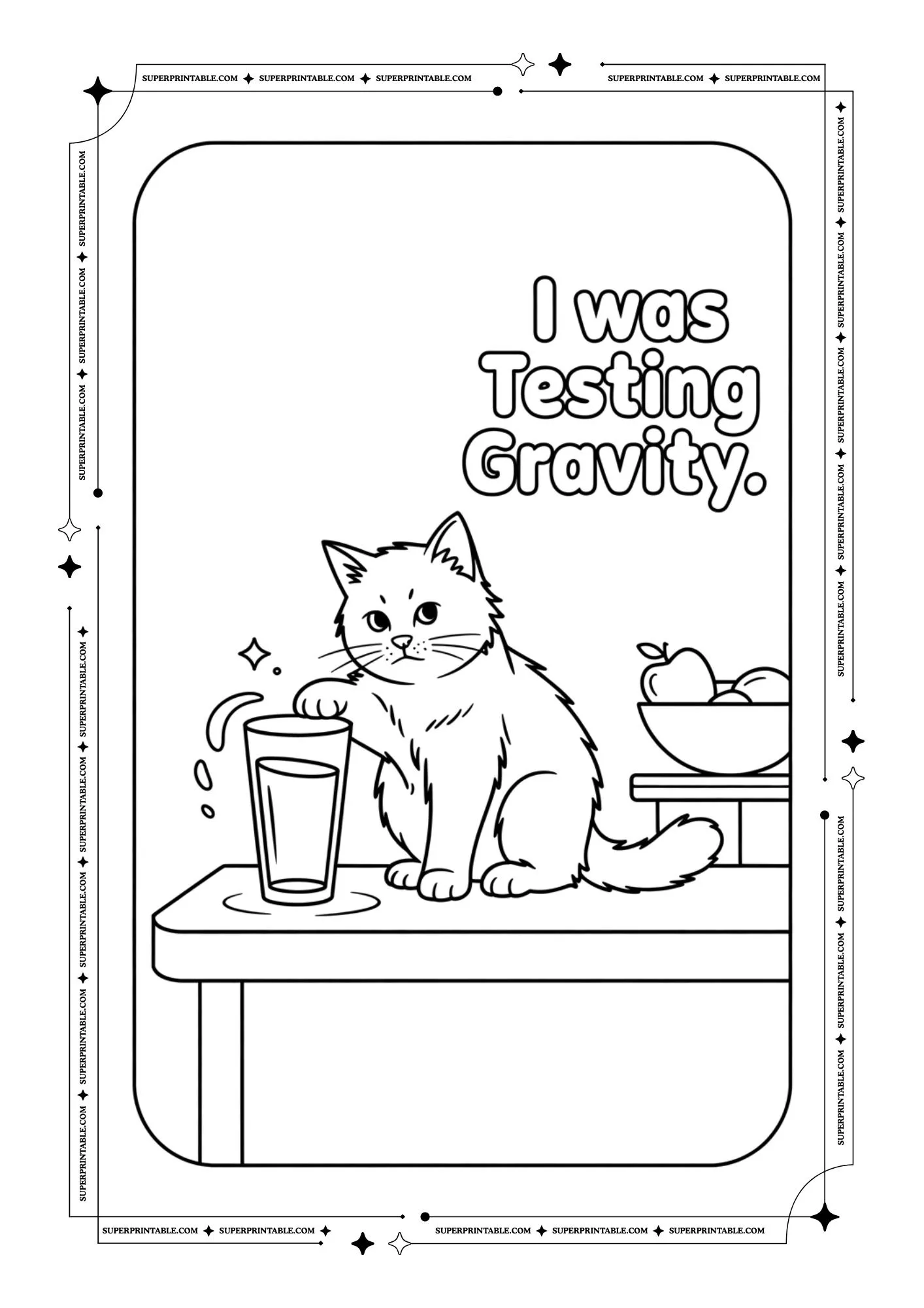 Naughty Cats Coloring Pages 1