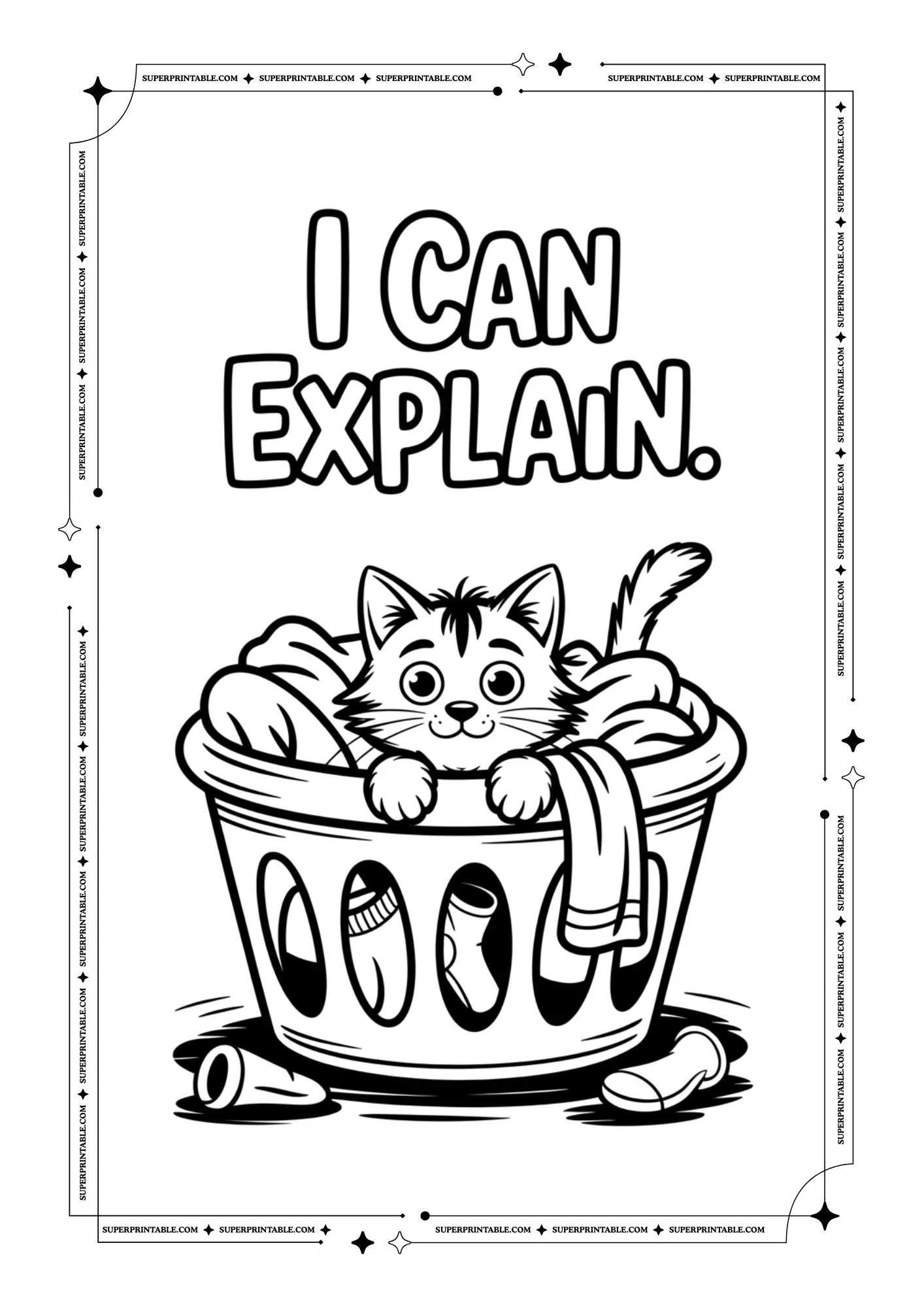 Naughty Cats Coloring Pages 2