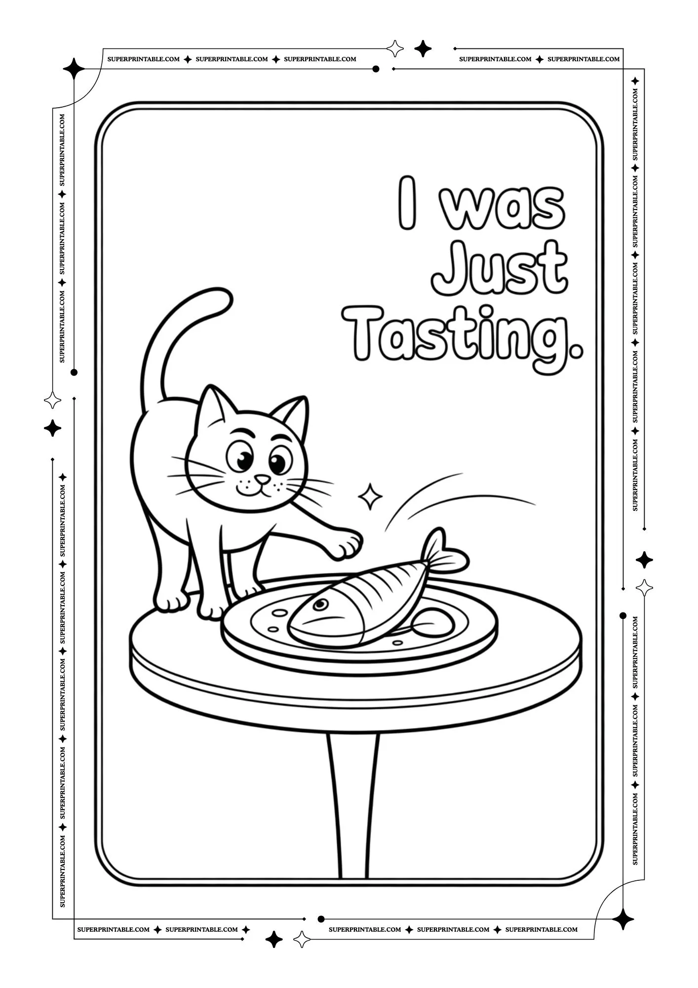 Naughty Cats Coloring Pages 3