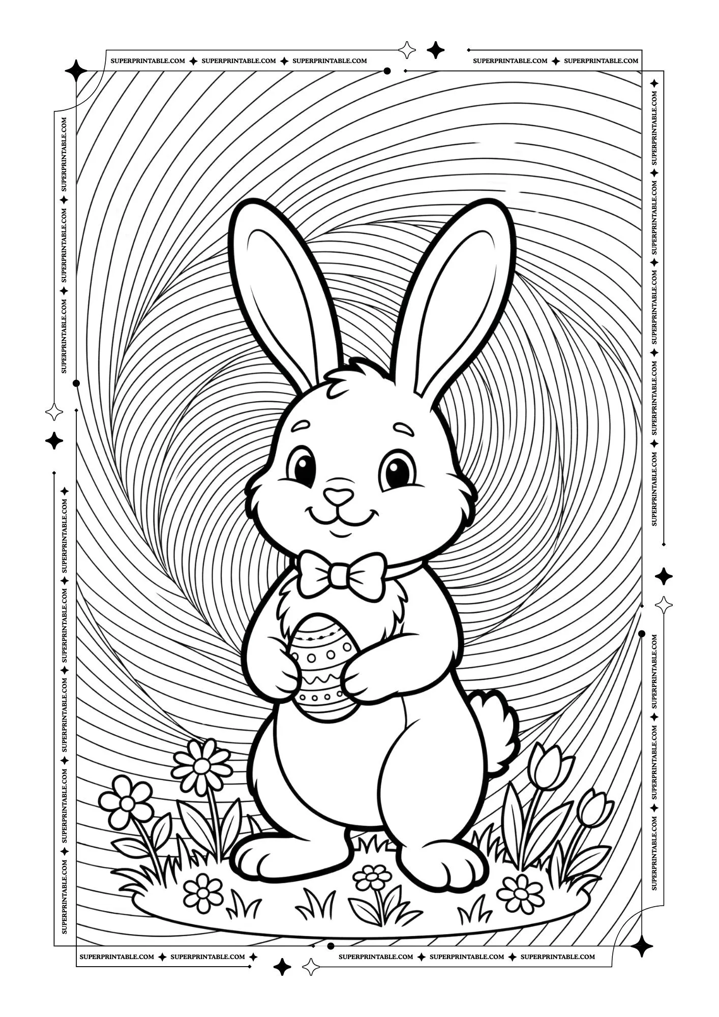 Optical Illusion Rabbit Coloring Pages 4