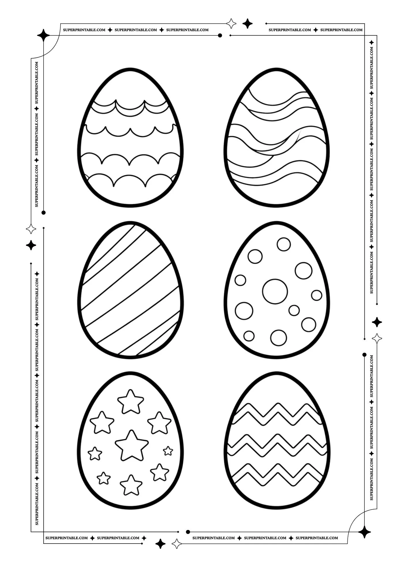 Printable Easter Egg Outline Templates 4