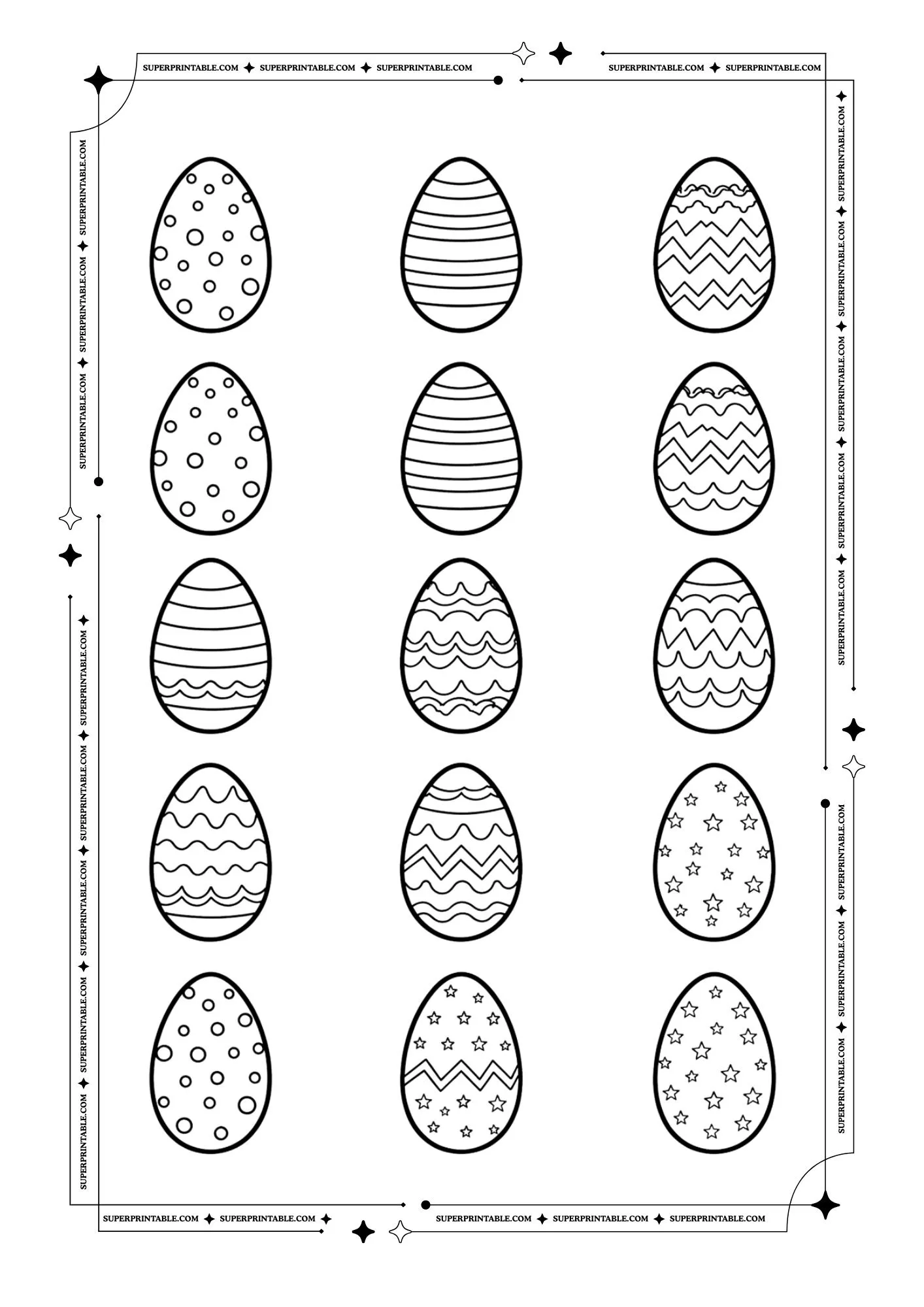 Printable Easter Egg Outline Templates 5