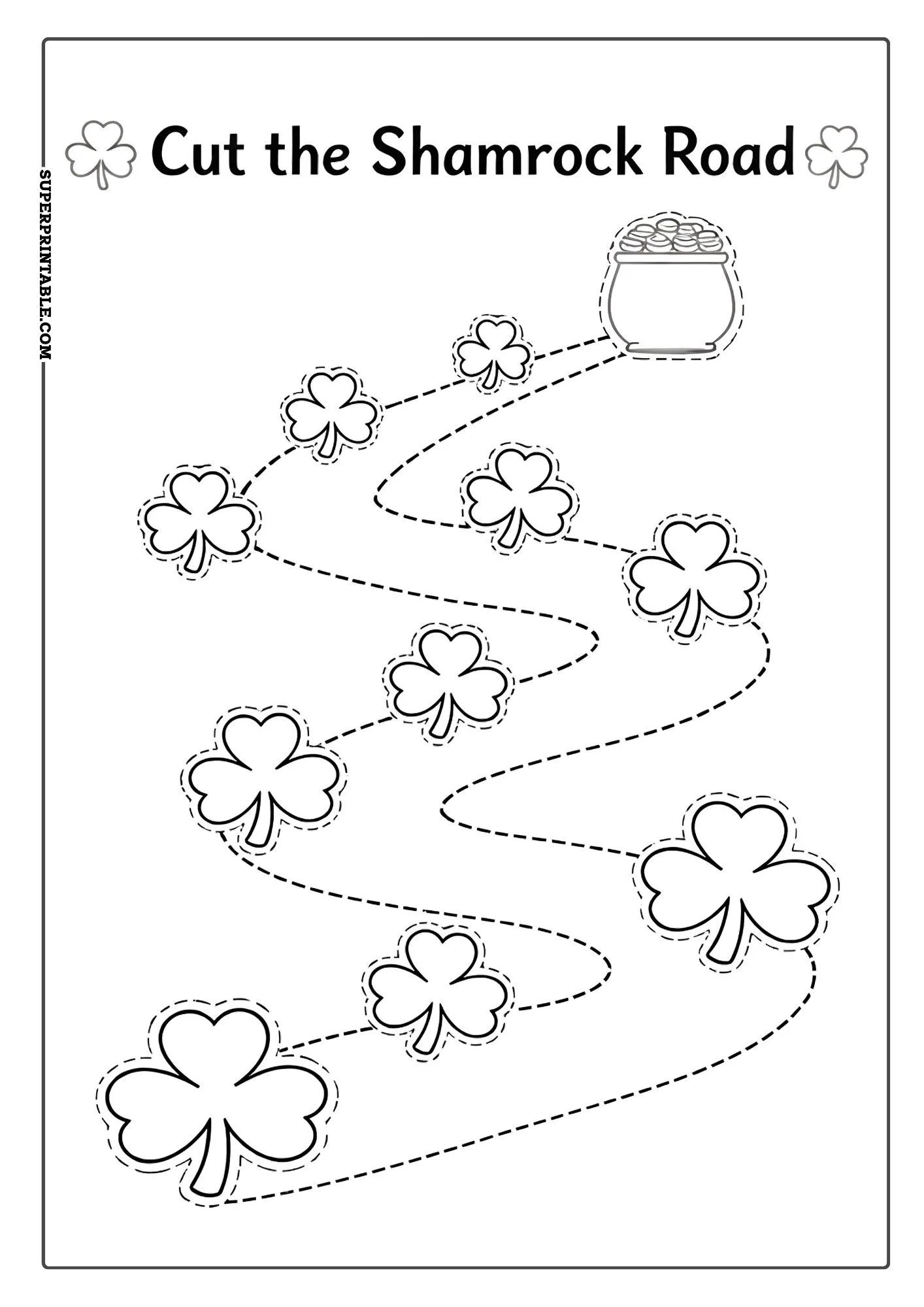 Shamrock Cutting Activity Pack 6