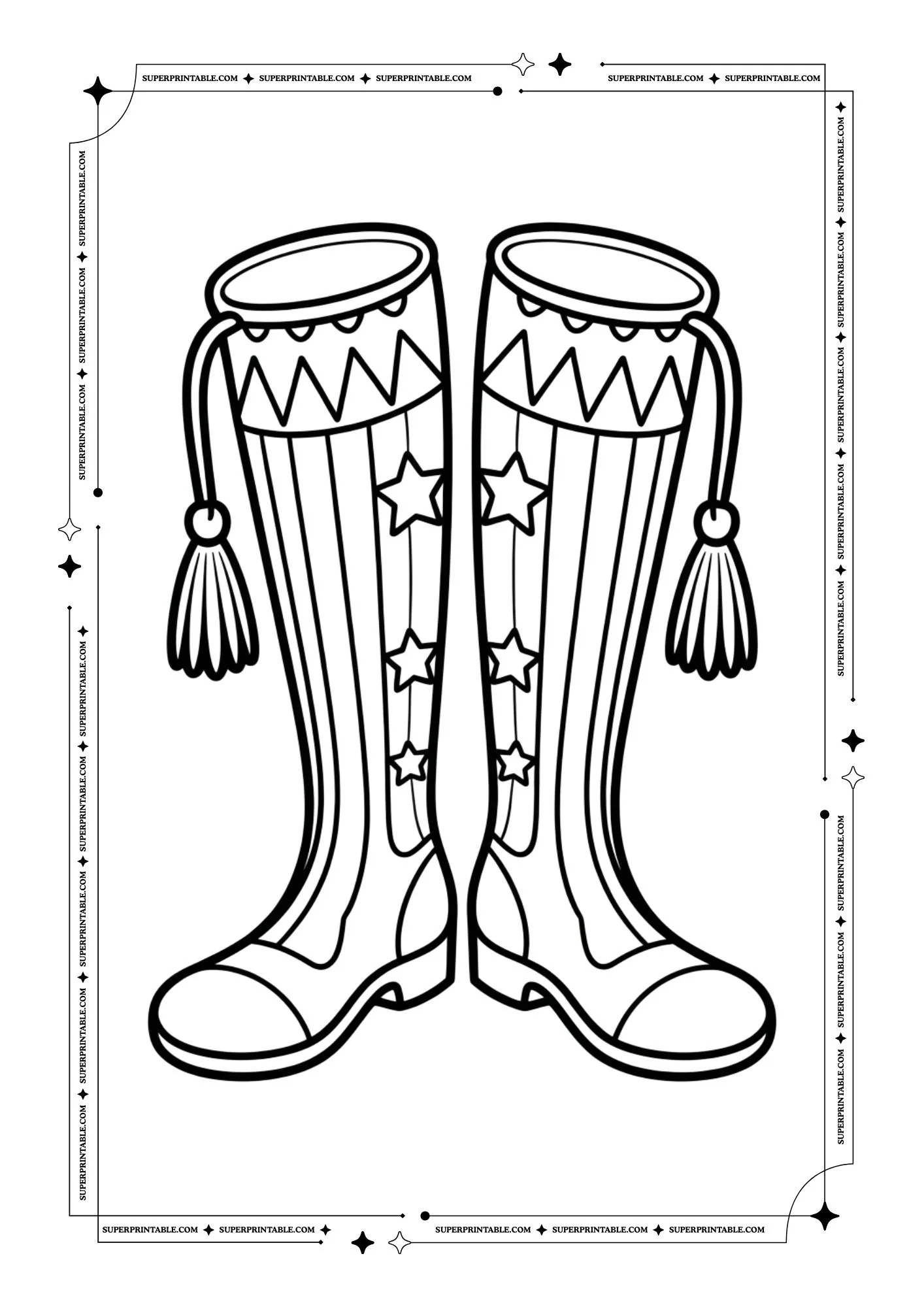 Shoe Coloring Pages 1