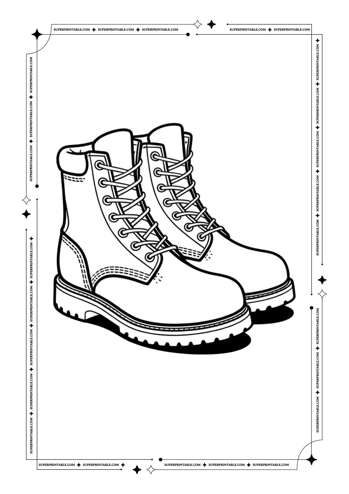 Shoe Coloring Pages 10