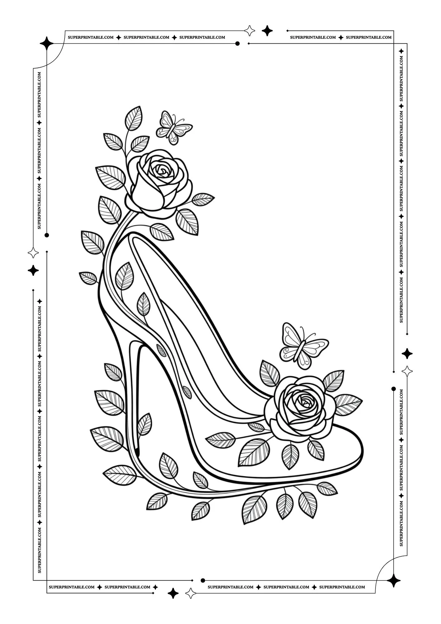Shoe Coloring Pages 12