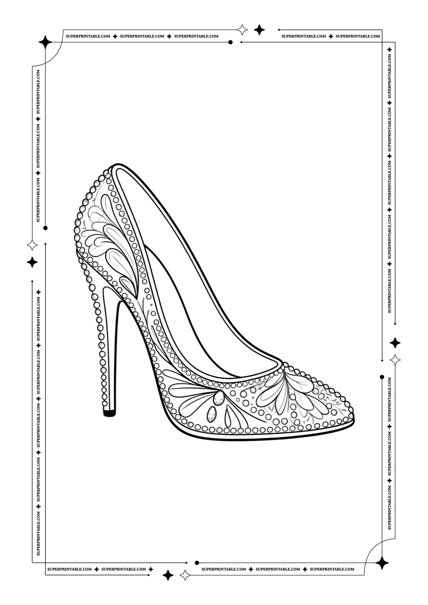 Shoe Coloring Pages 13