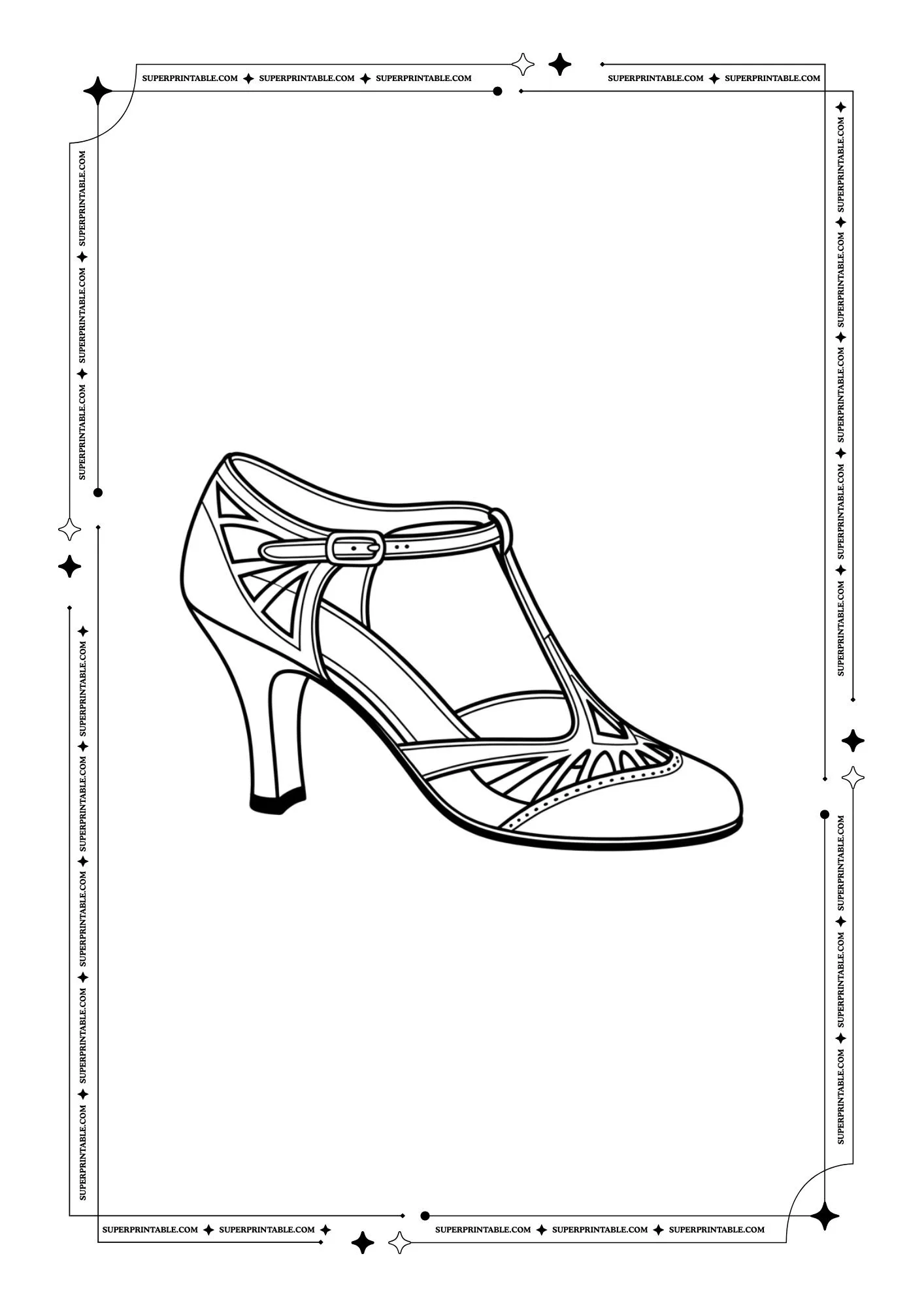Shoe Coloring Pages 15