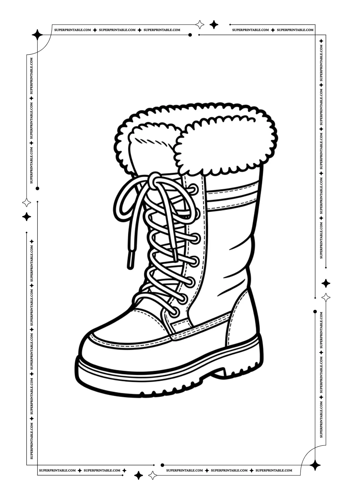 Shoe Coloring Pages 16