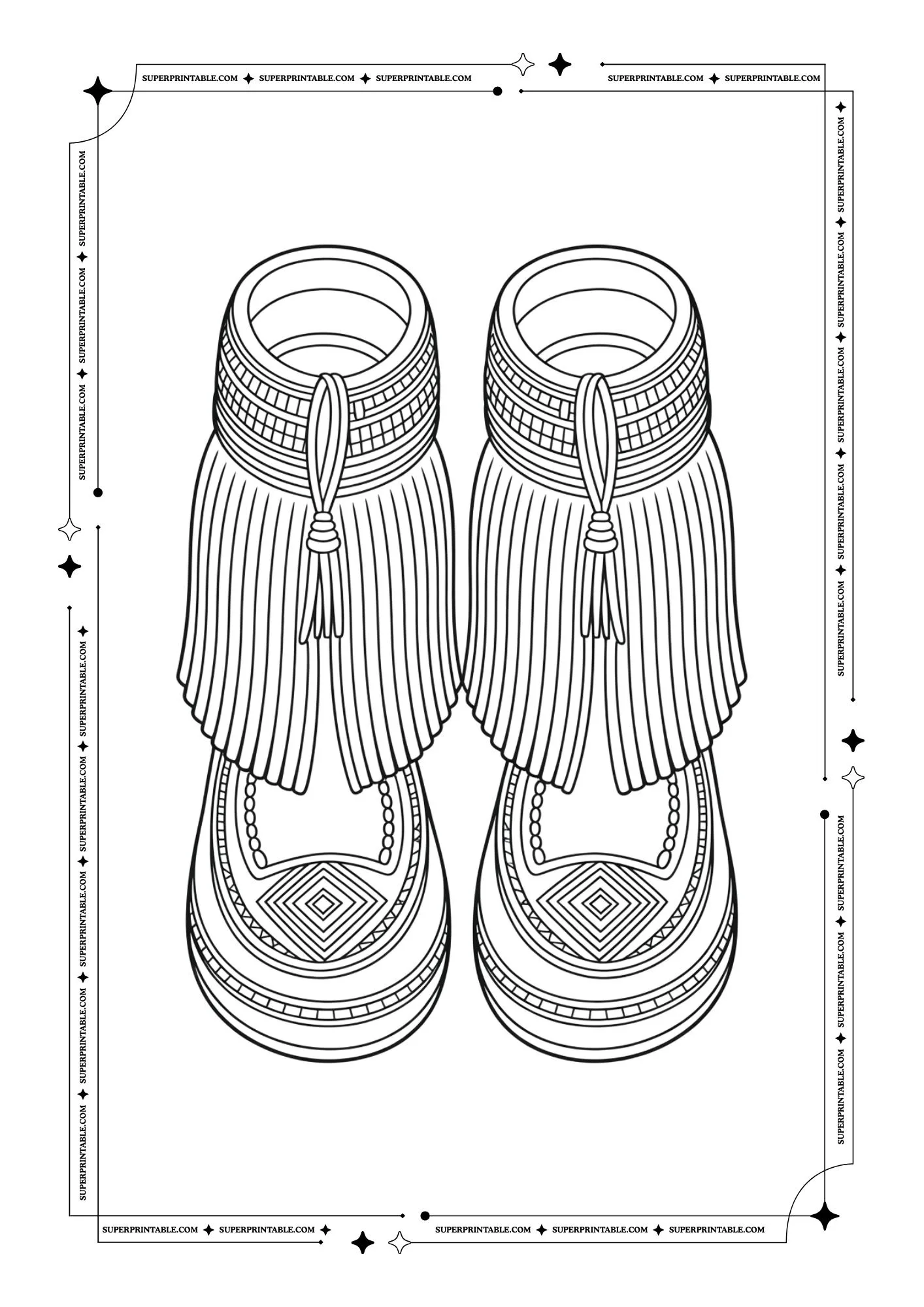 Shoe Coloring Pages 2