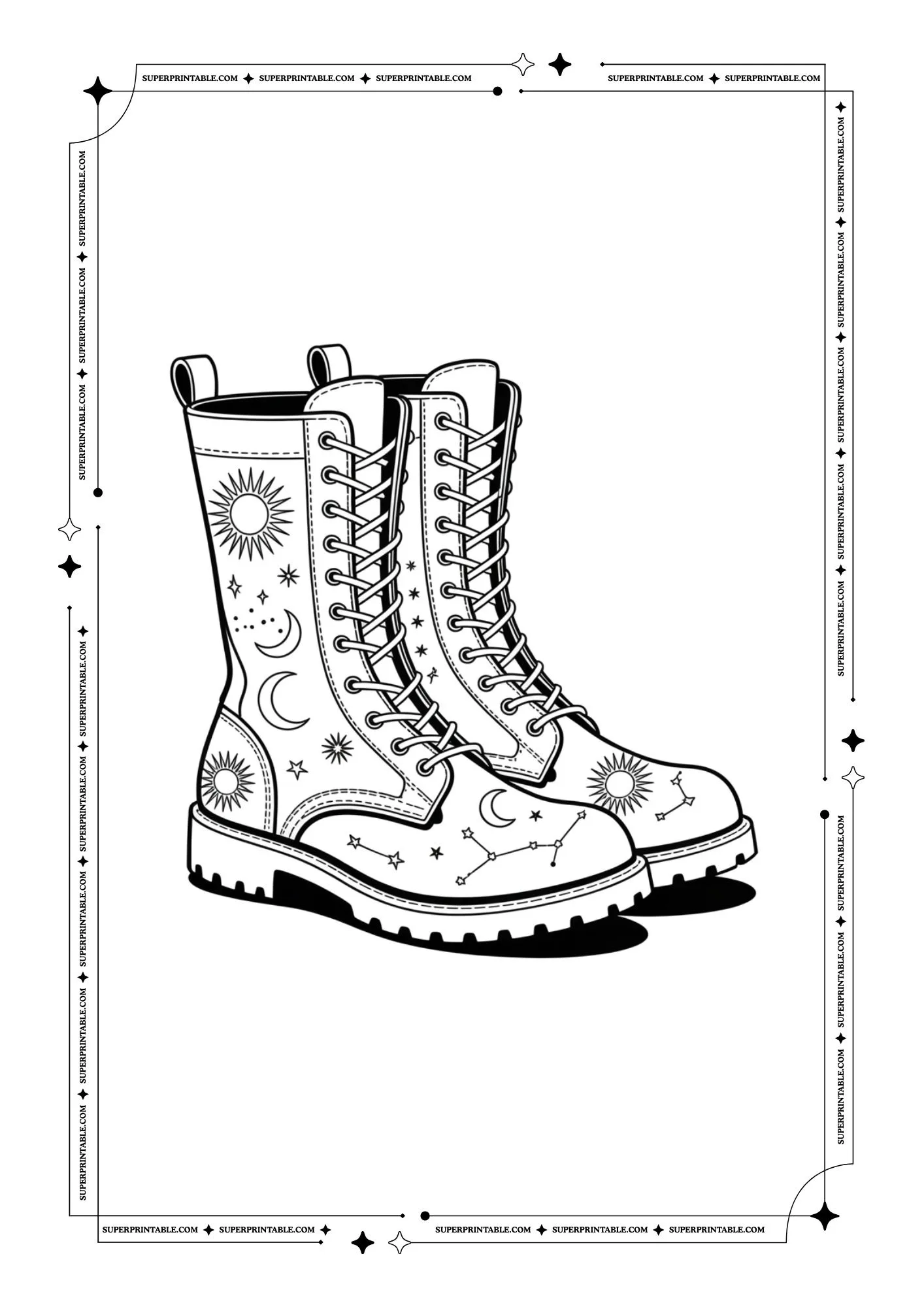Shoe Coloring Pages 6