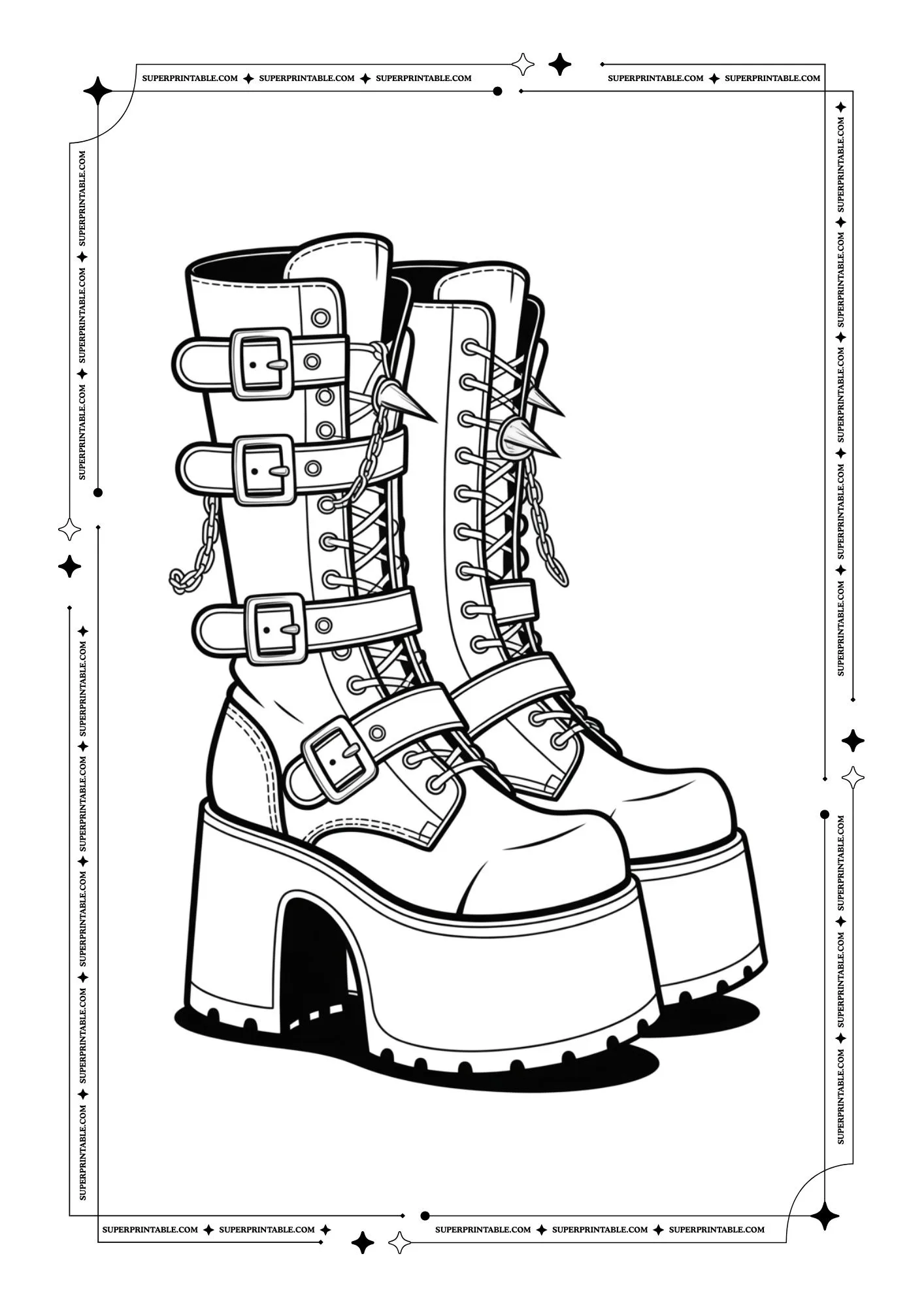 Shoe Coloring Pages 7
