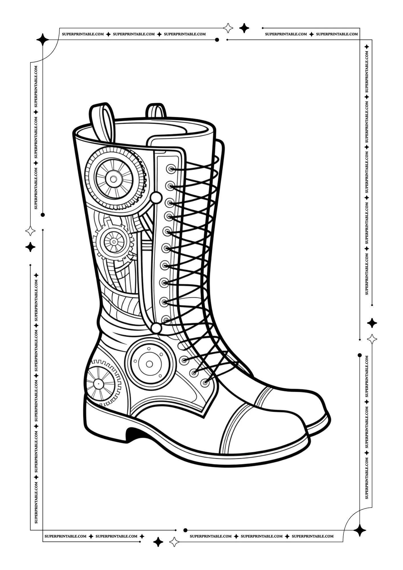Shoe Coloring Pages 8