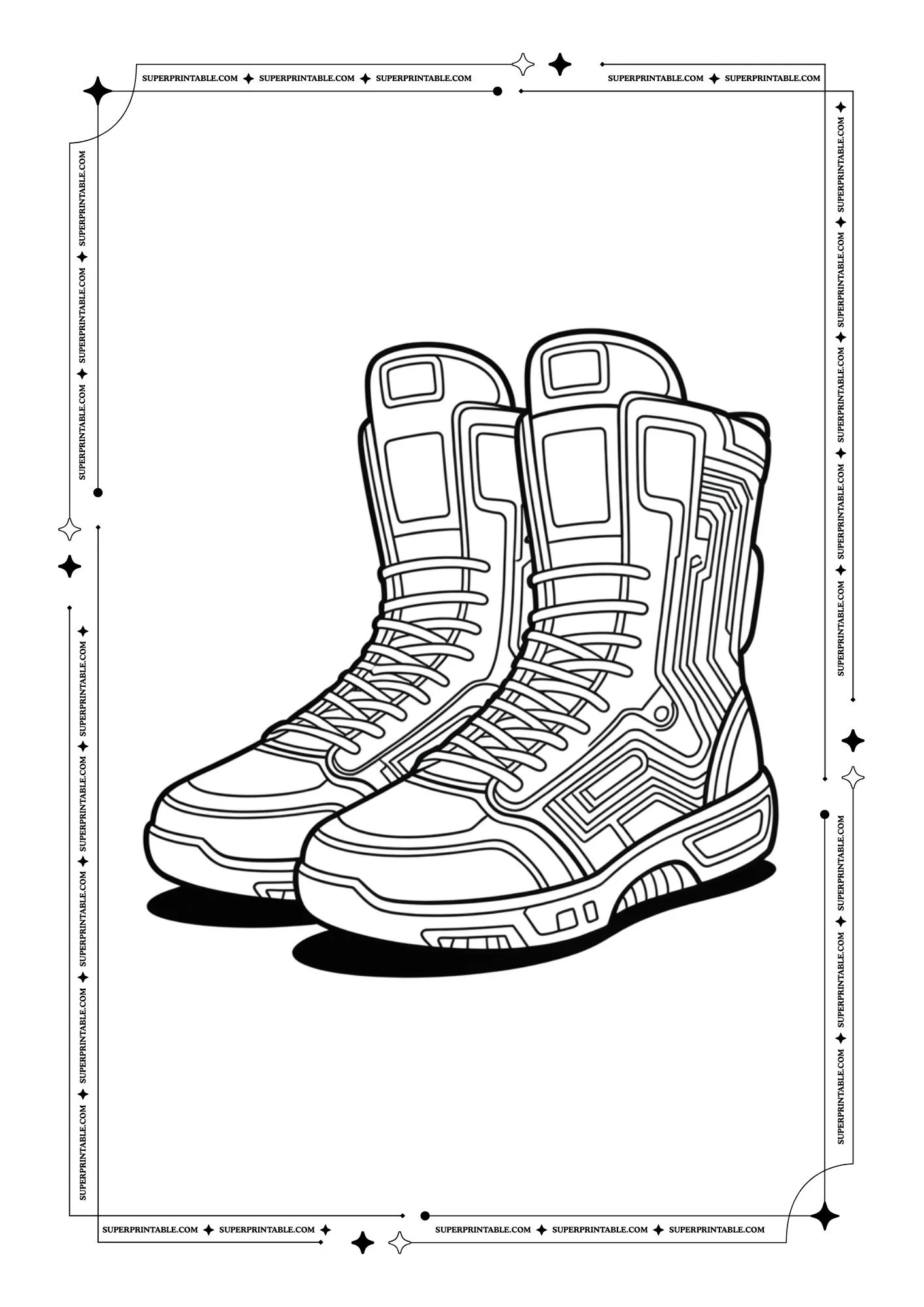 Shoe Coloring Pages 9