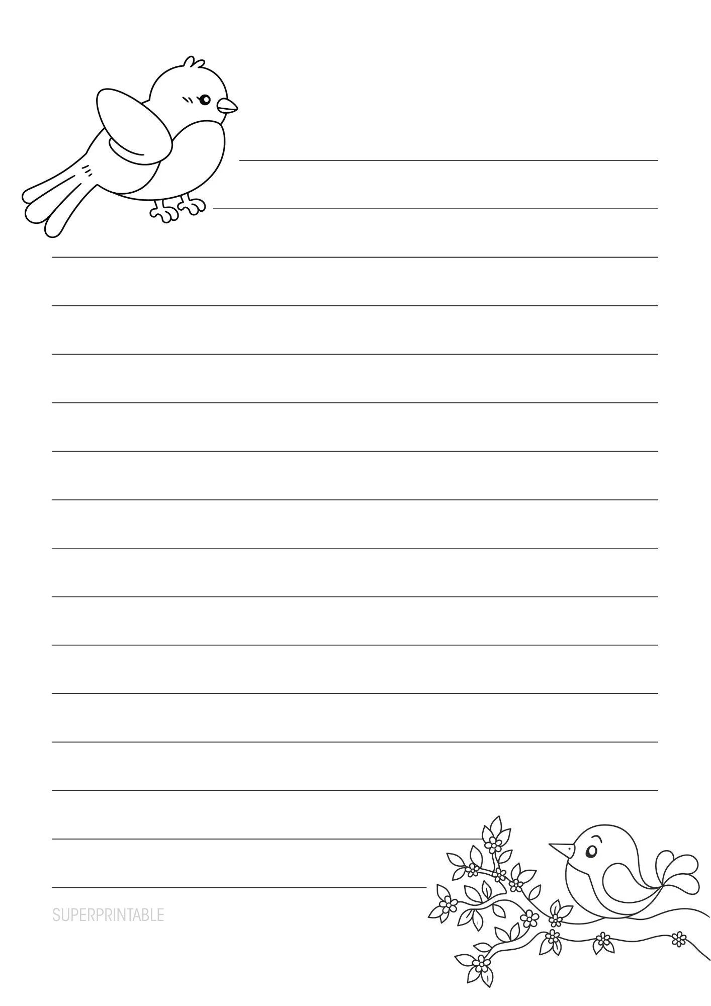 Spring Writing Paper Printable 3