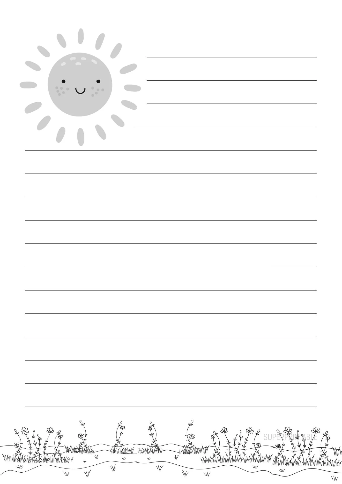 Spring Writing Paper Printable 4