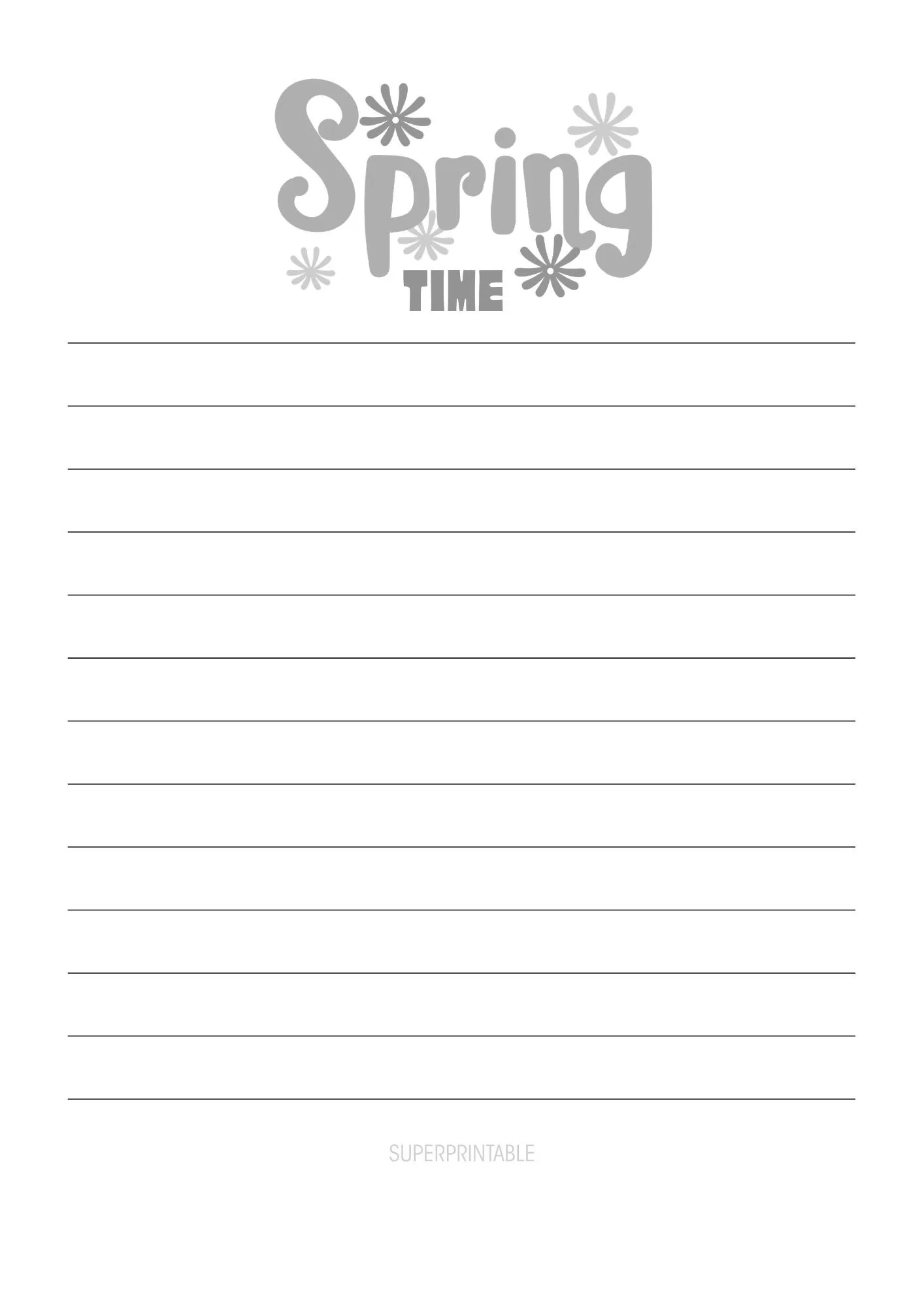 Spring Writing Paper Printable 5