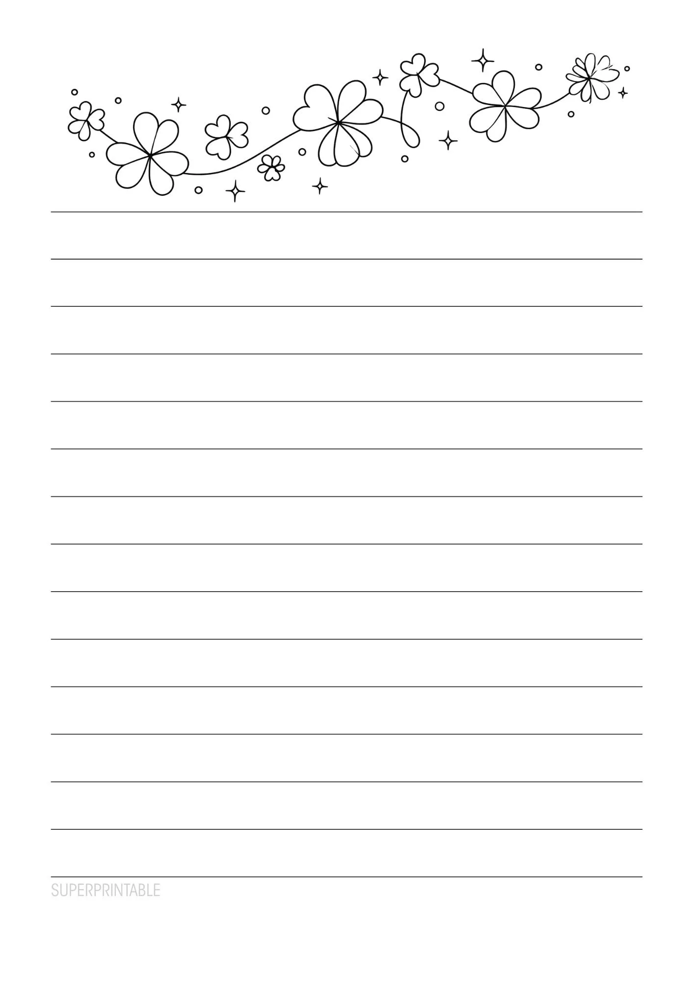 St. Patrick's Writing Paper Printable 2