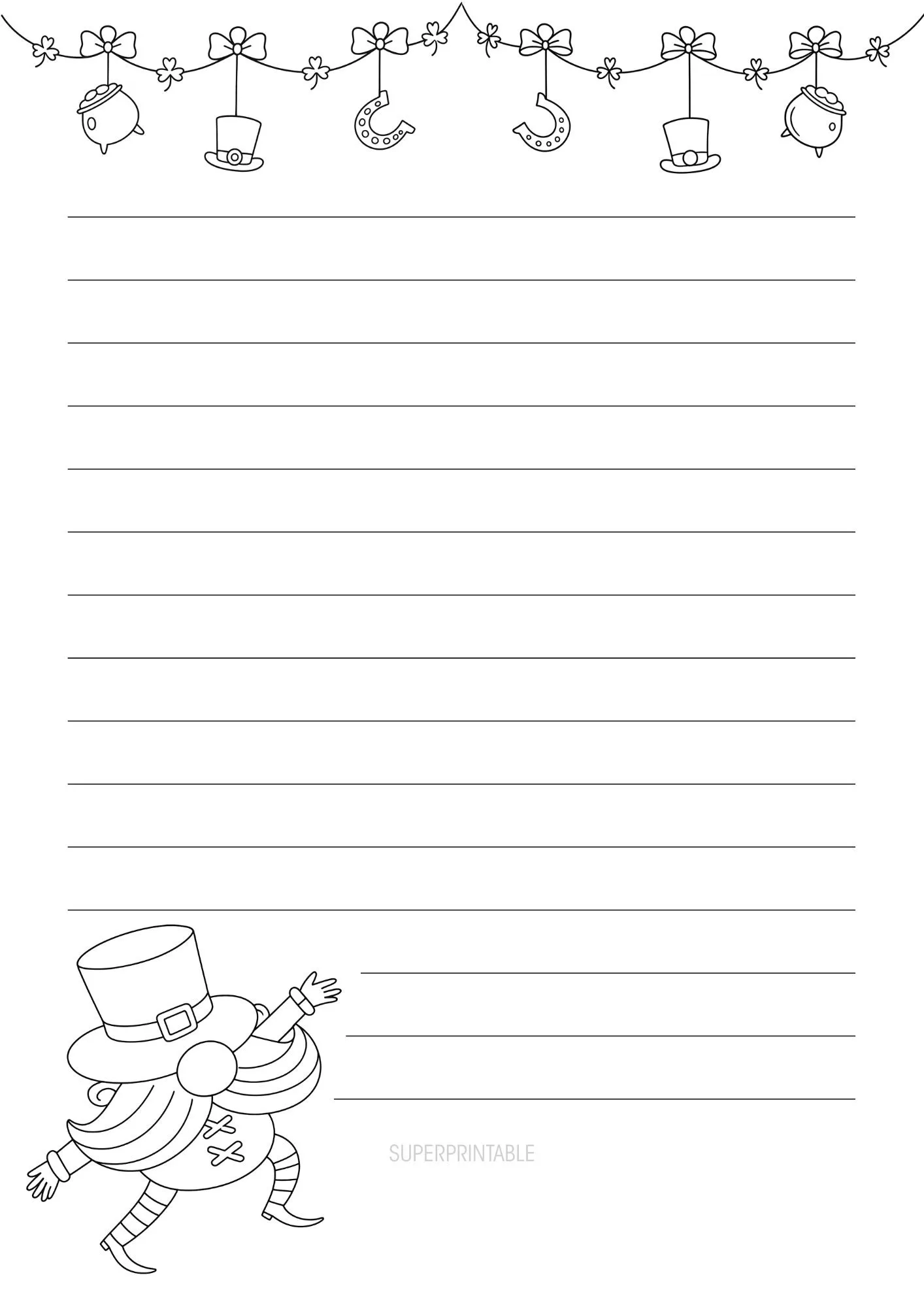 St. Patrick's Writing Paper Printable 5
