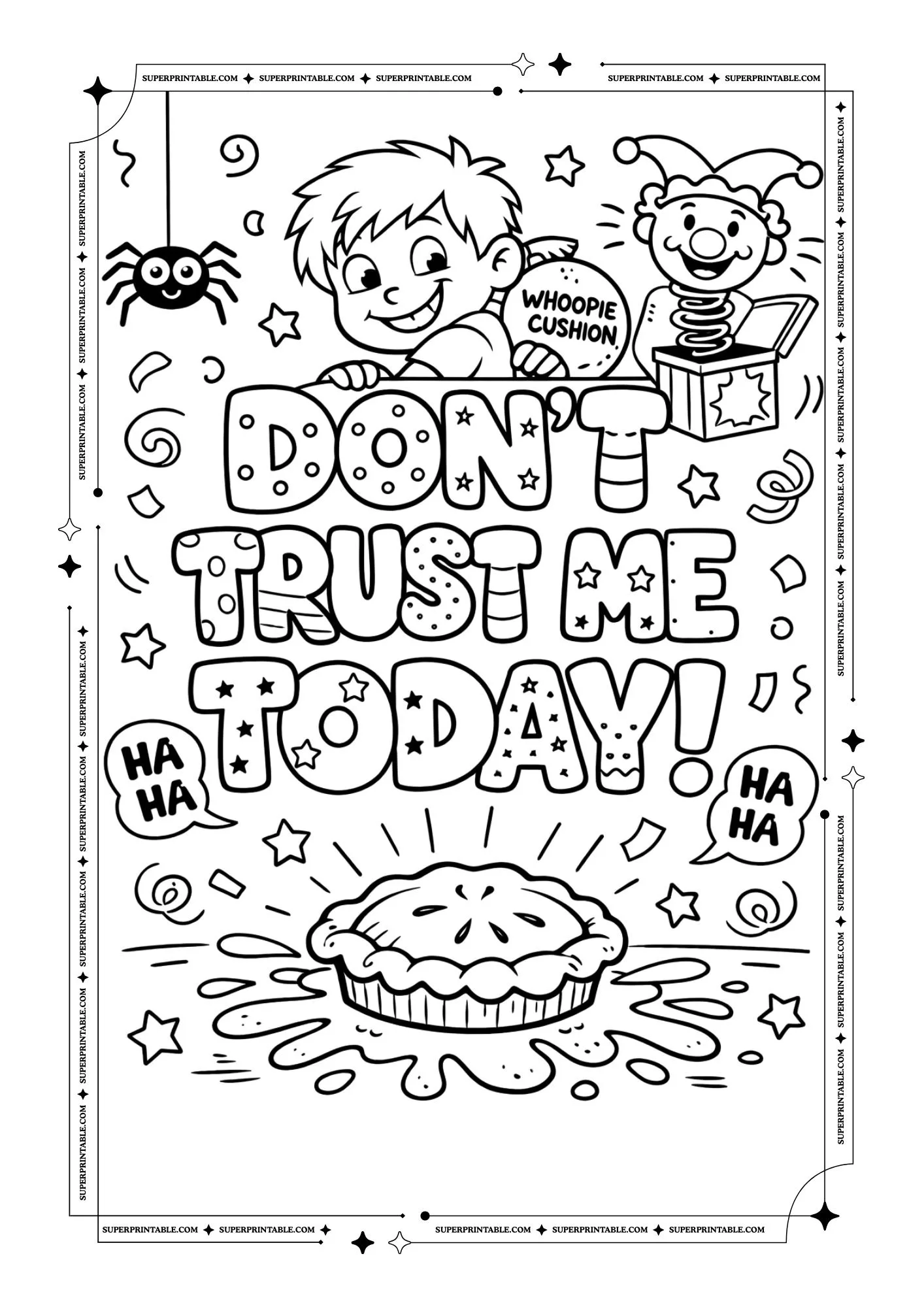 Viral April Fool's Day Coloring Pages 1