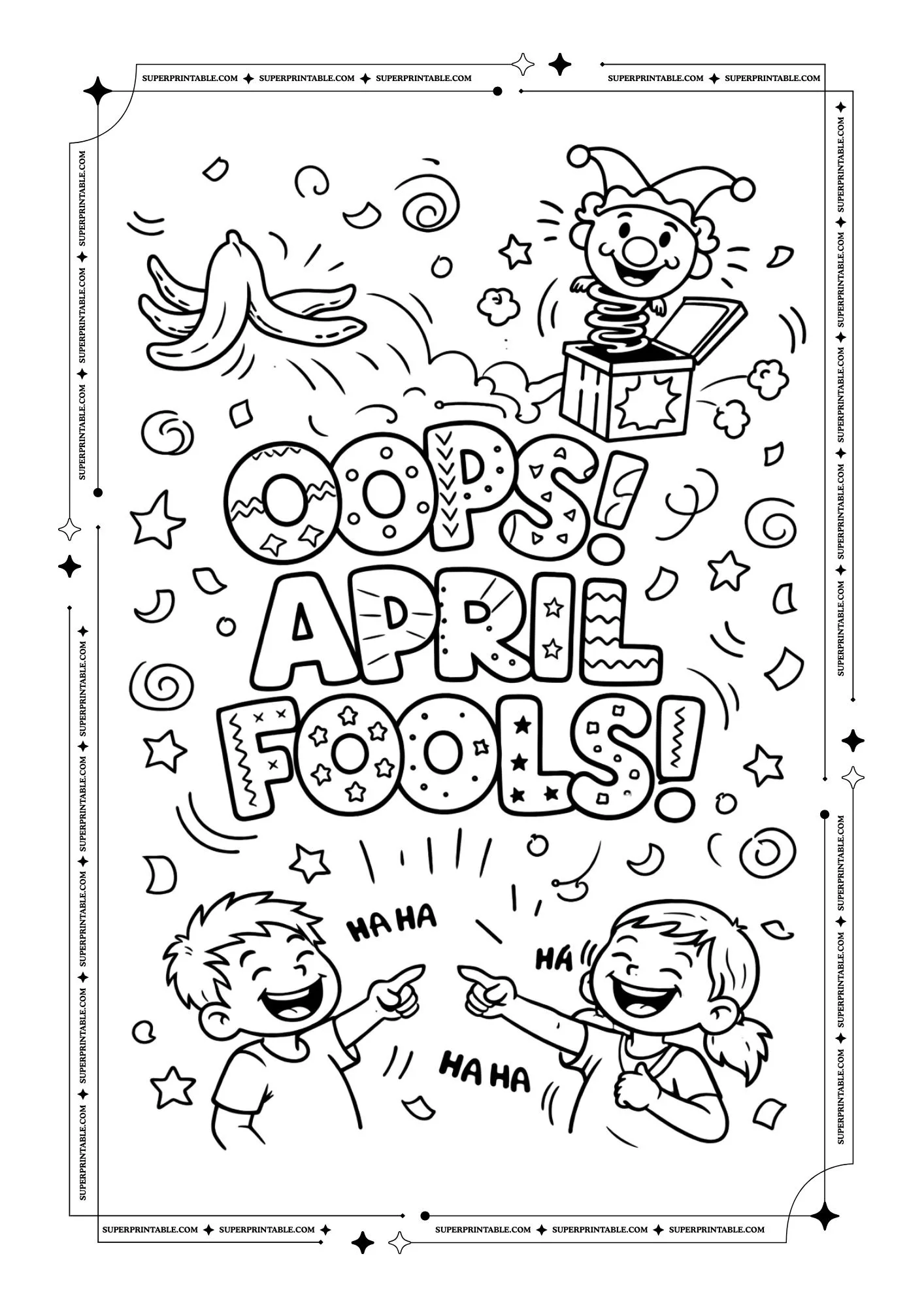 Viral April Fool's Day Coloring Pages 2