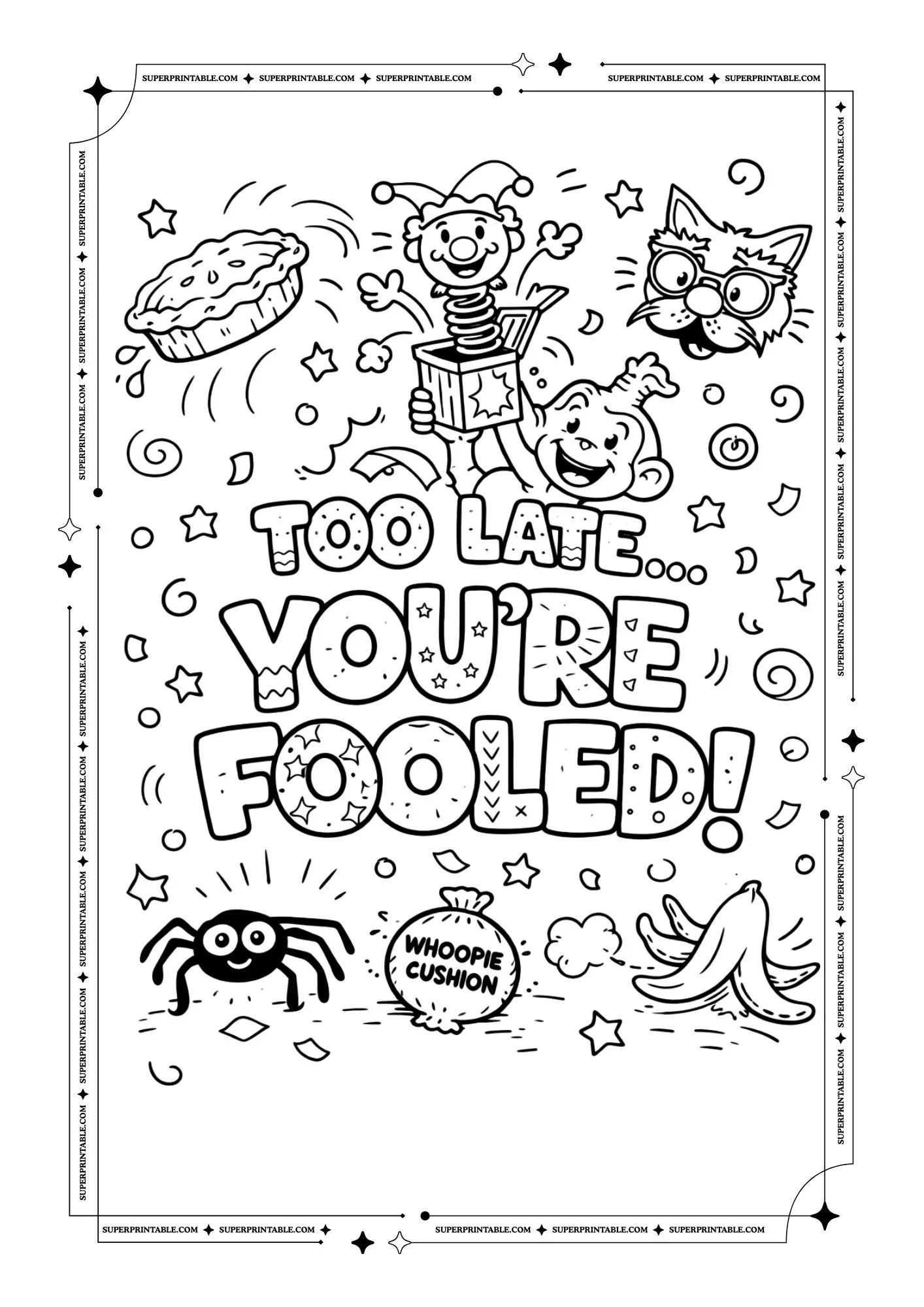Viral April Fool's Day Coloring Pages 3