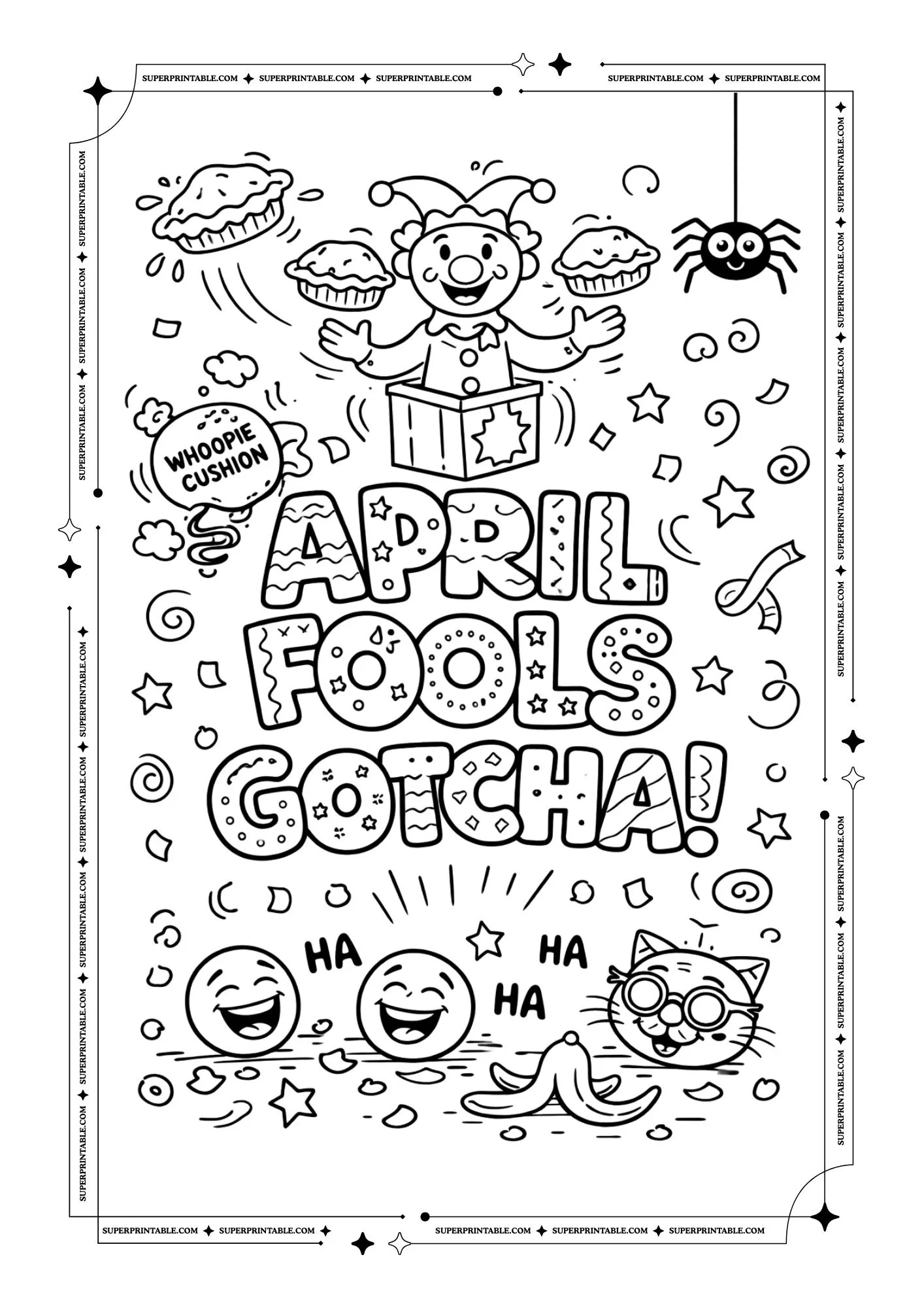 Viral April Fool's Day Coloring Pages 4
