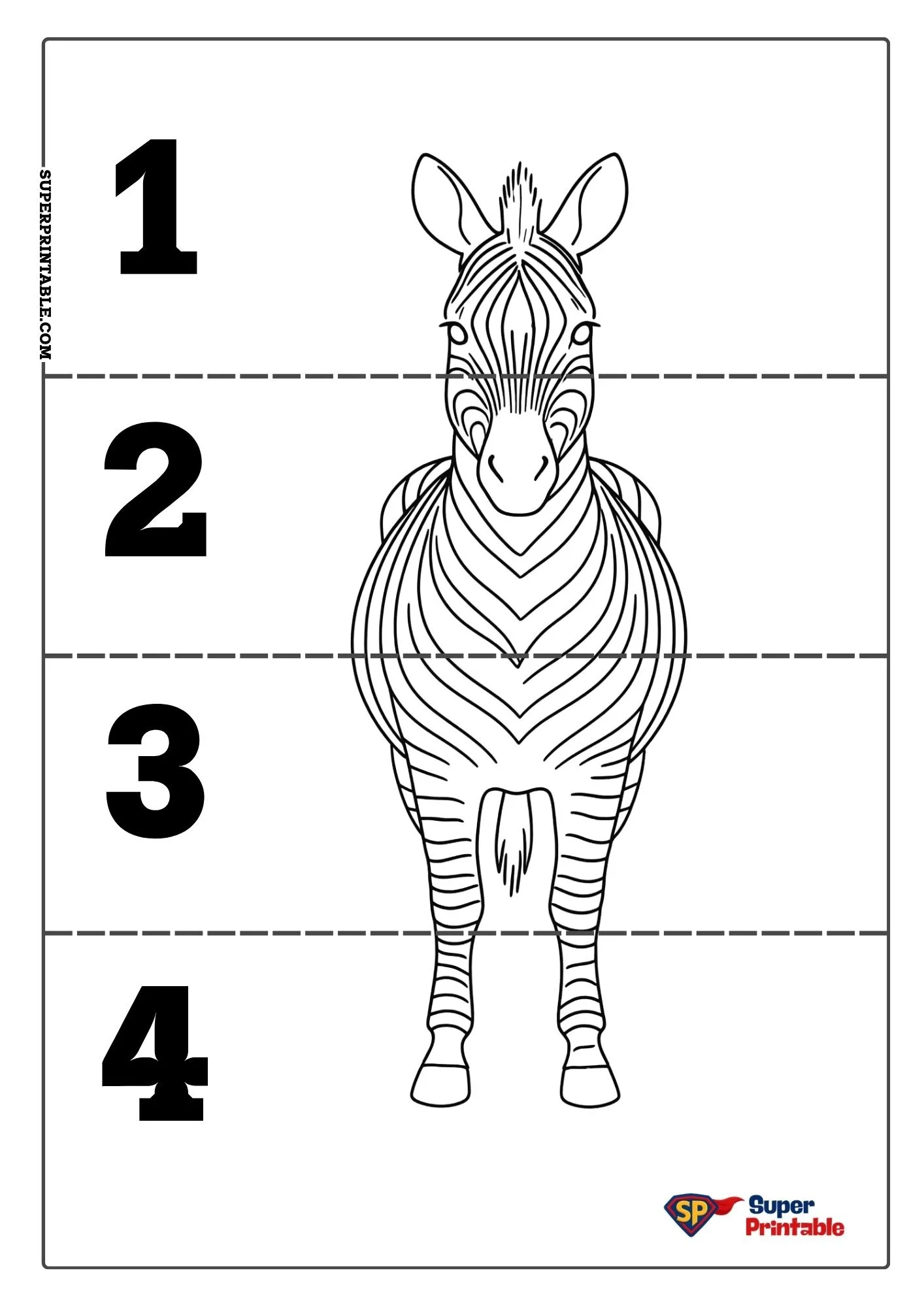 Zebra Puzzle Activity Pack 3