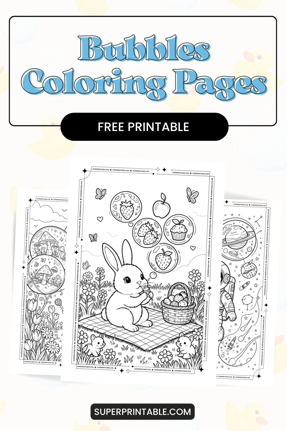 12+ Bubbles Coloring Pages Pinterest Image