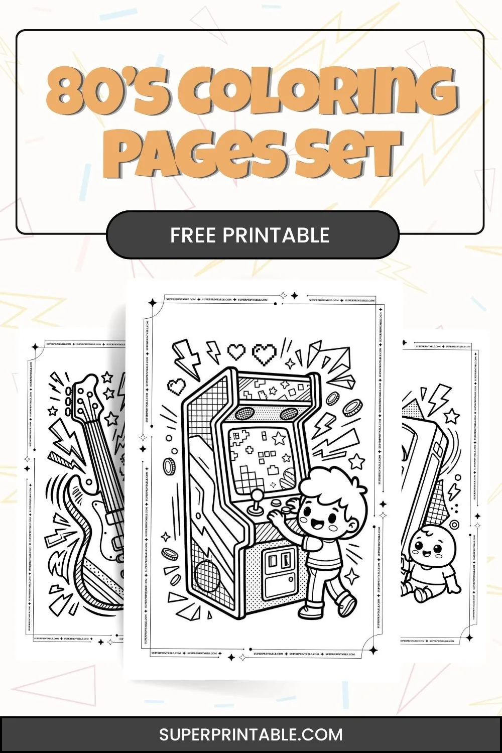 15+ 80’s Coloring Pages Pinterest Image