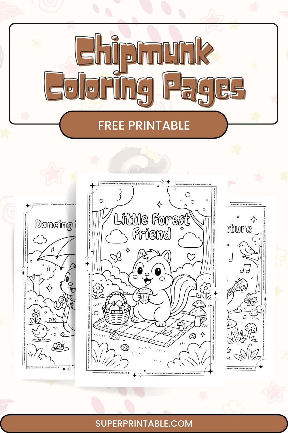 15+ Chipmunk Coloring Pages Pinterest Image