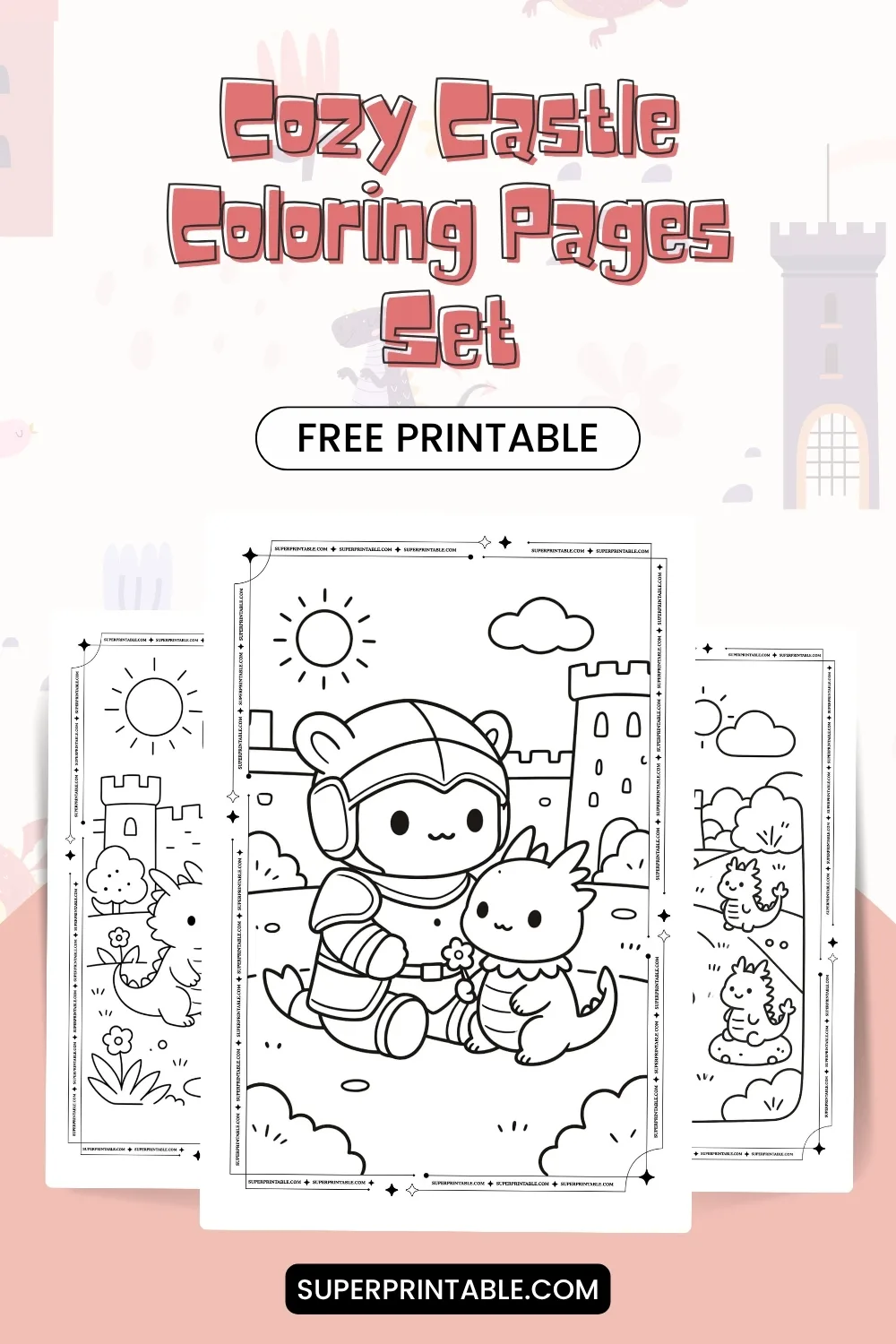 15+ Cozy Castle Coloring Pages Pinterest Image