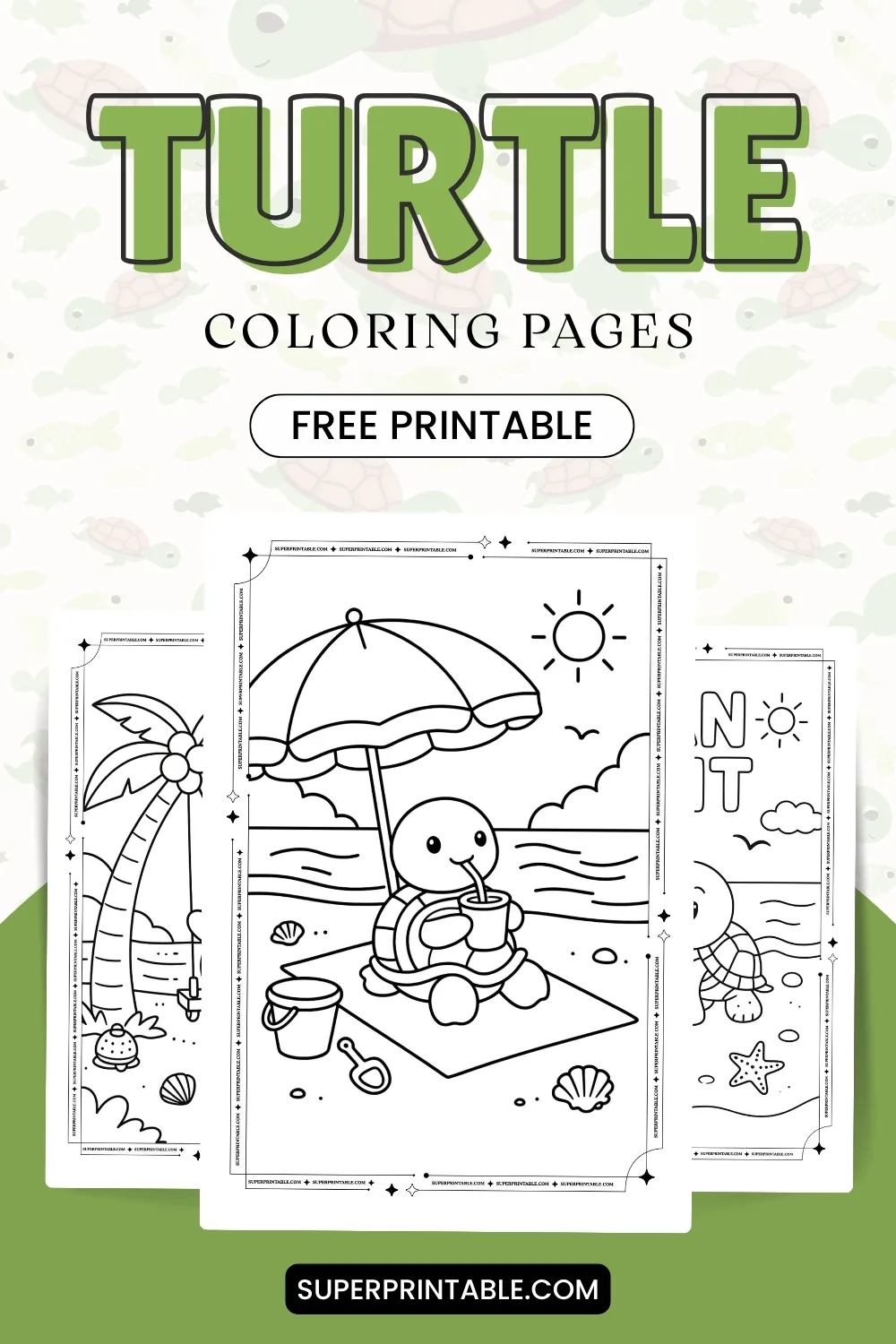 15+ Turtle Coloring Pages Pinterest Image
