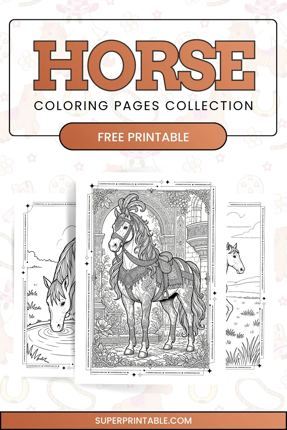 16+ Horse Coloring Pages Pinterest Image