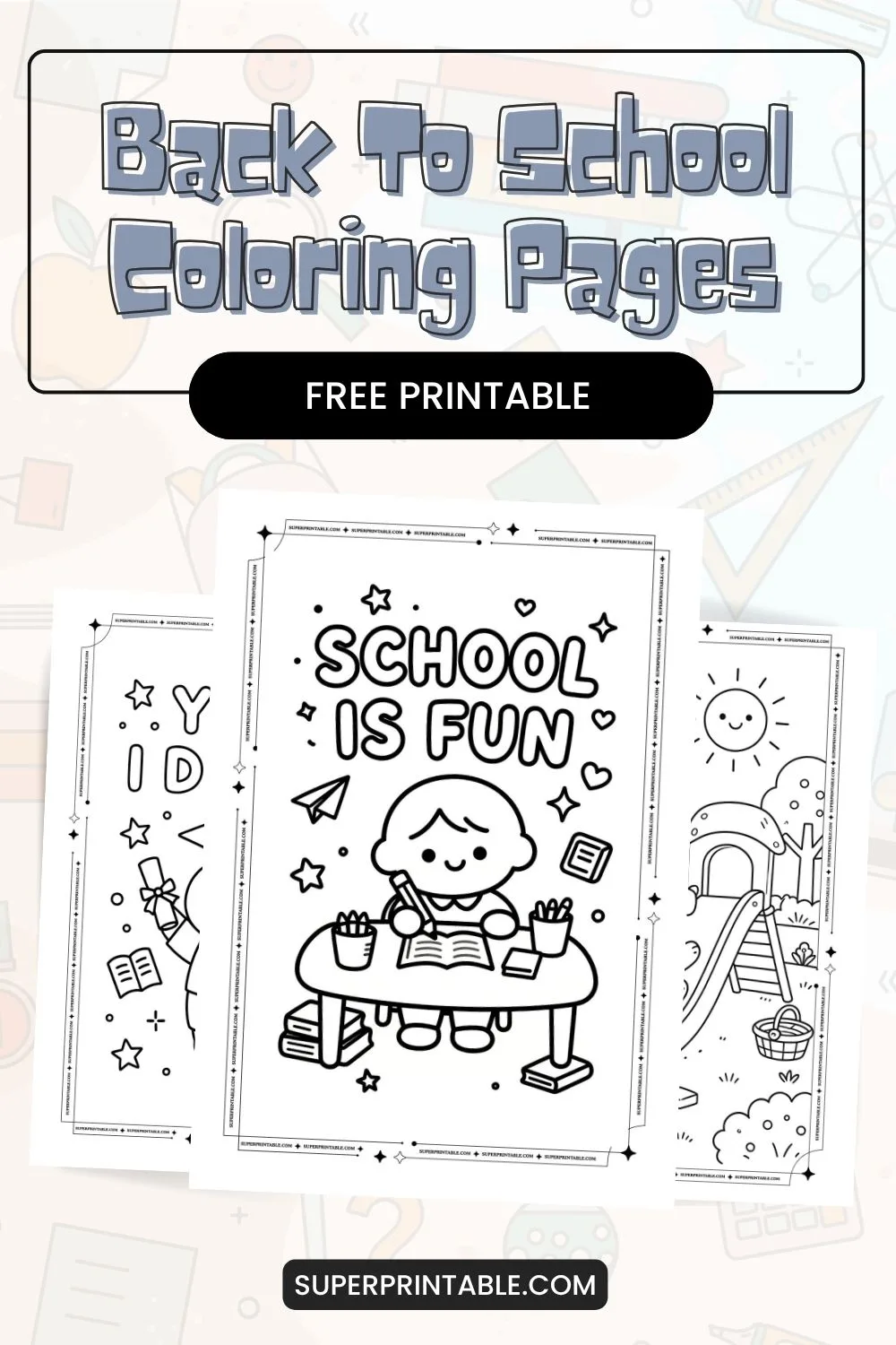 18+ Back To School Coloring Pages Pinterest Image