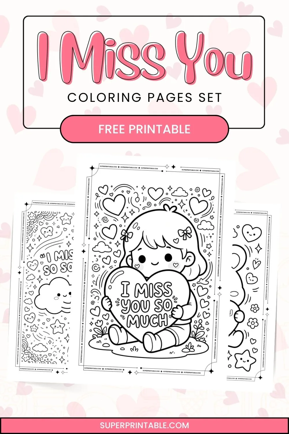 20+ I Miss You Coloring Pages Pinterest Image