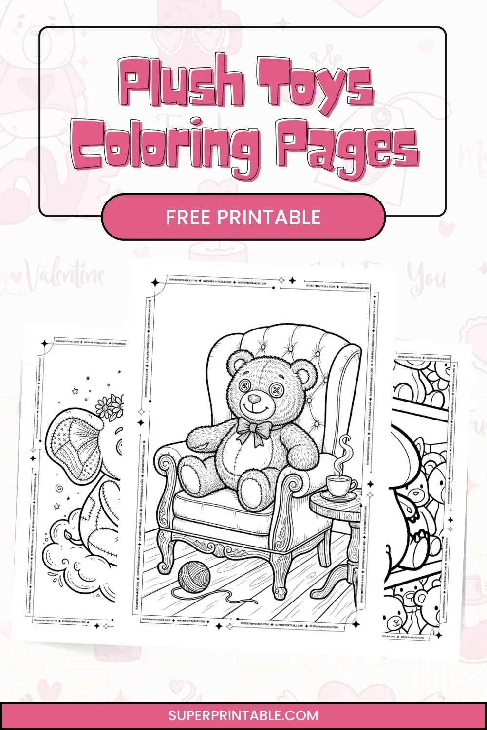 20 Plush Toys Coloring Pages Pinterest Image