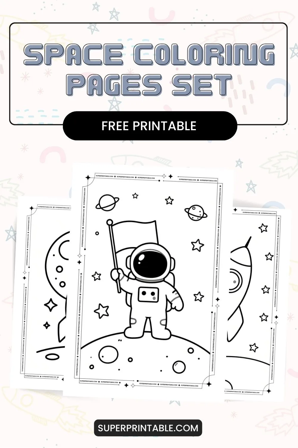 20 Space Coloring Pages Pinterest Image