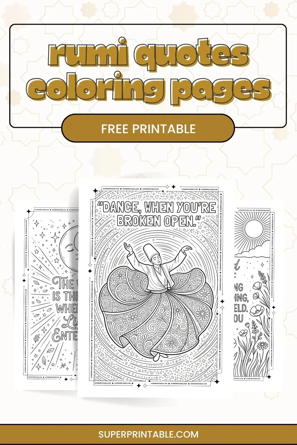 25+ Rumi Quotes Coloring Pages Pinterest Image