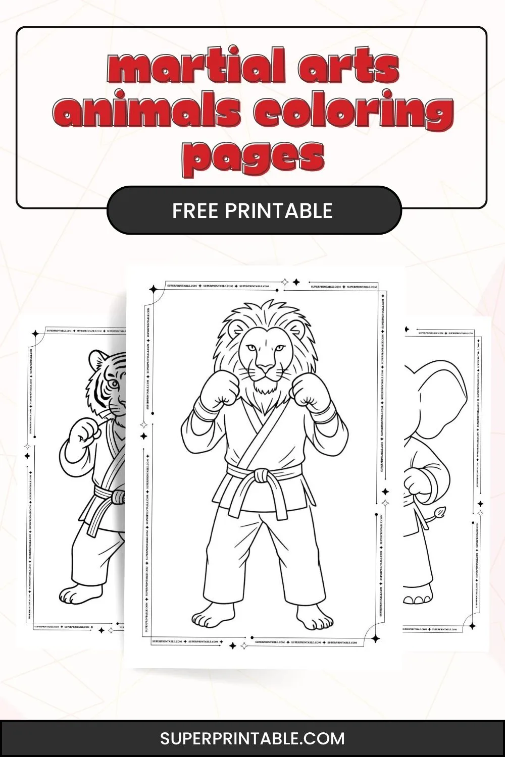 30+ Martial Arts Animals Coloring Pages Pinterest Image