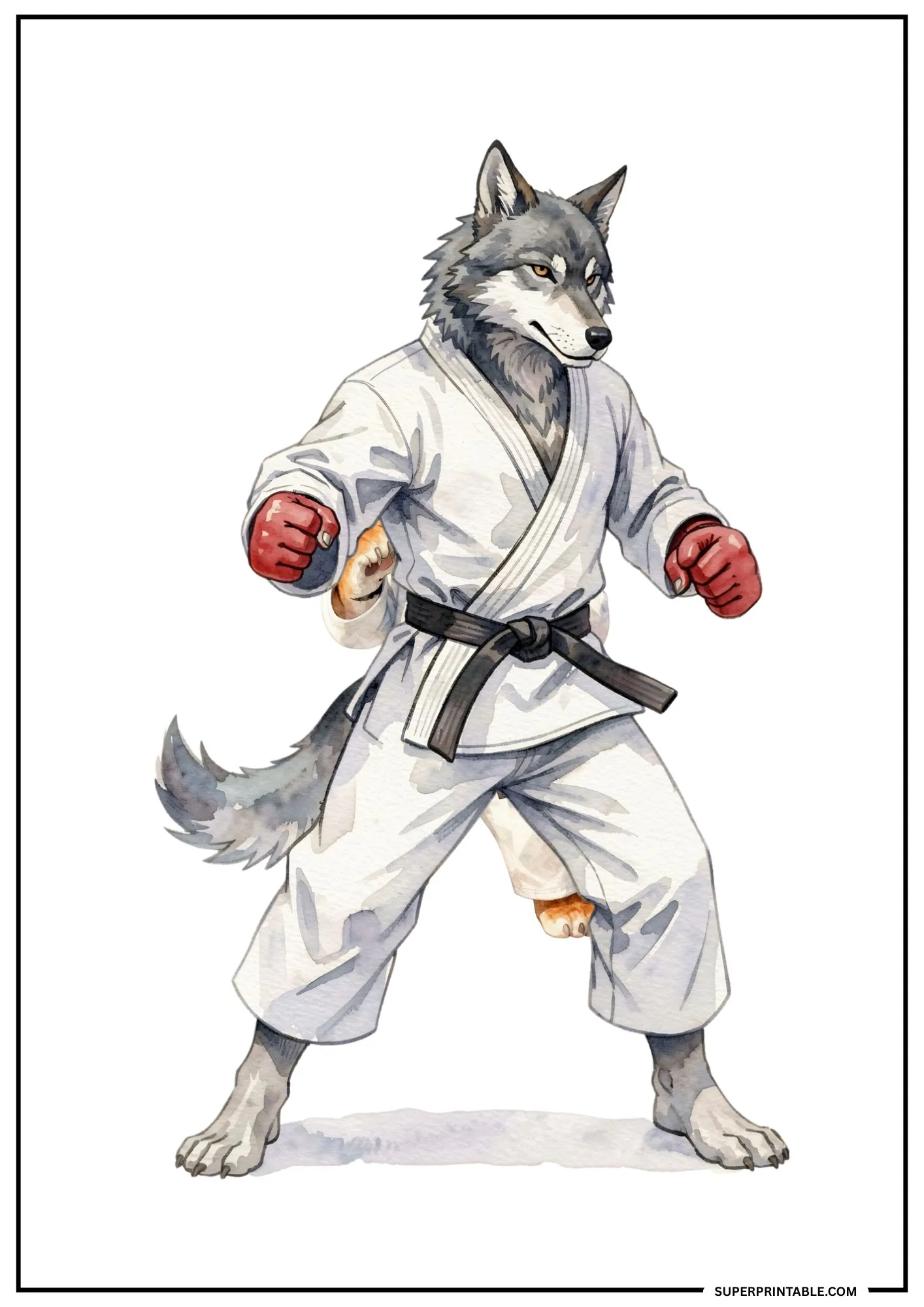 Martial Arts Animals Digital Illustrations 2