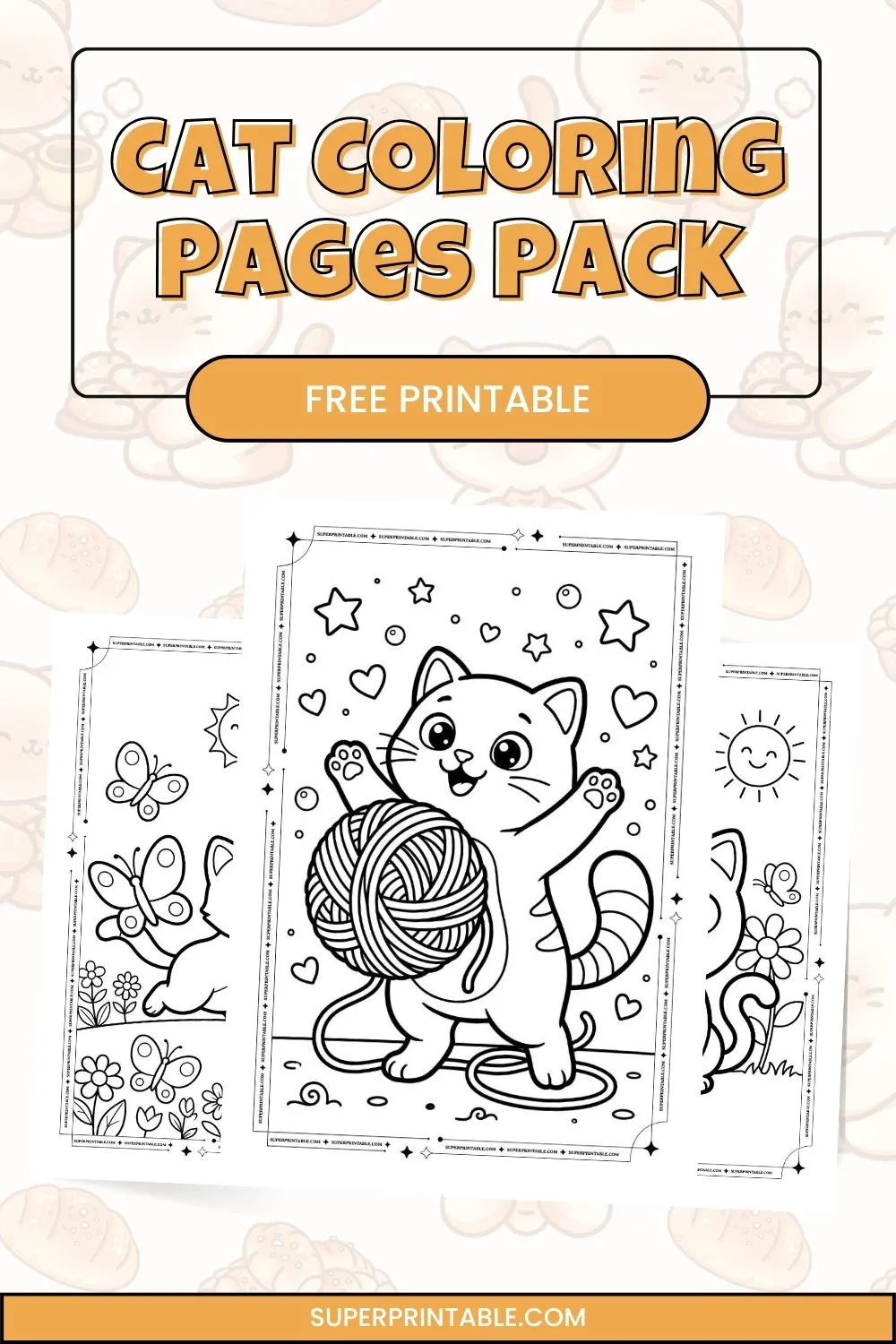 40+ Cat Coloring Pages Pinterest Image