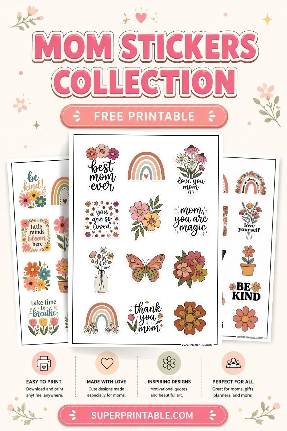 70+ Mom Stickers Collection Pinterest Image