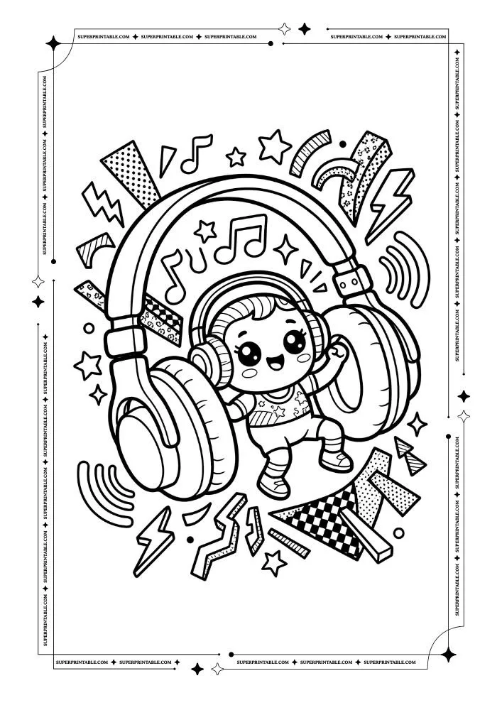 80’s Coloring Pages 1