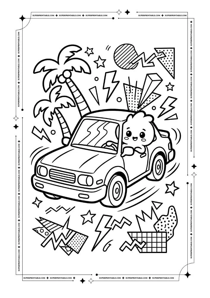 80’s Coloring Pages 3