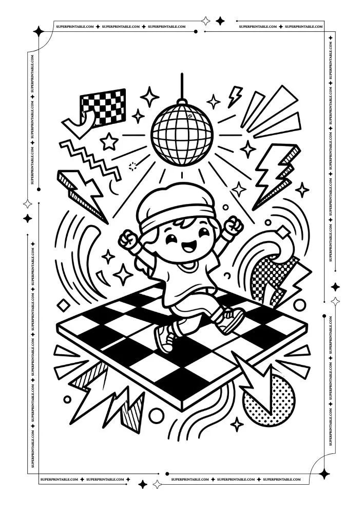 80’s Coloring Pages 4