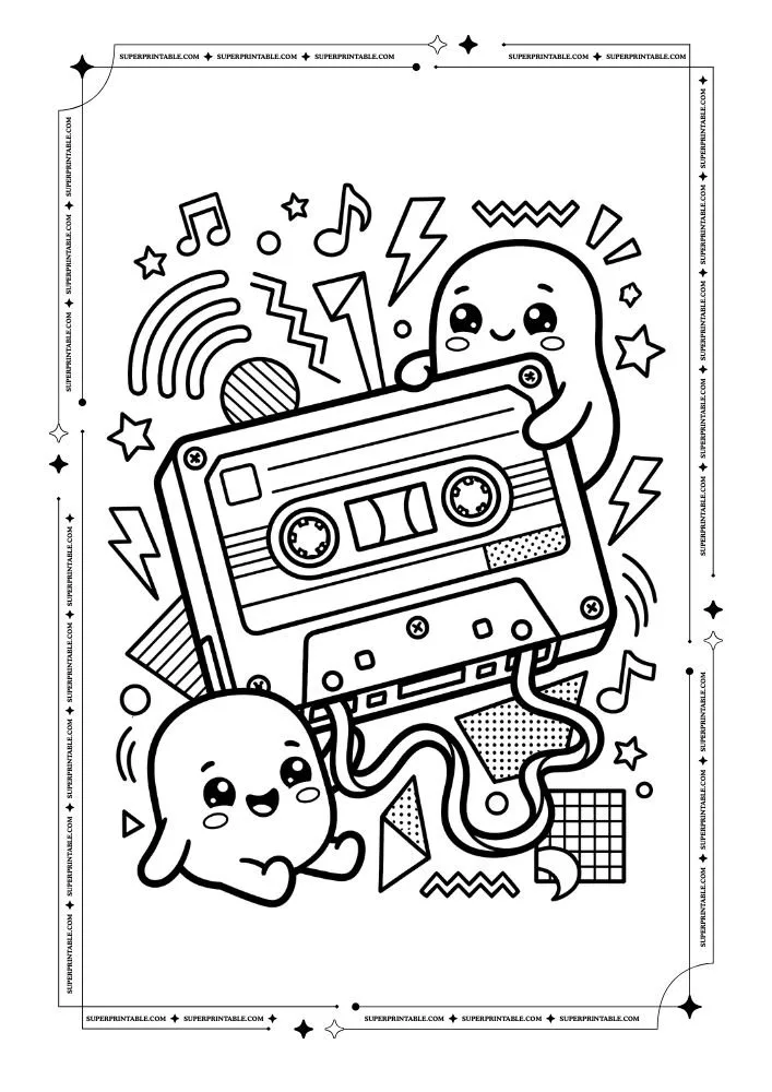 80’s Coloring Pages 5