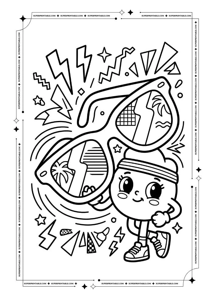 80’s Coloring Pages 7